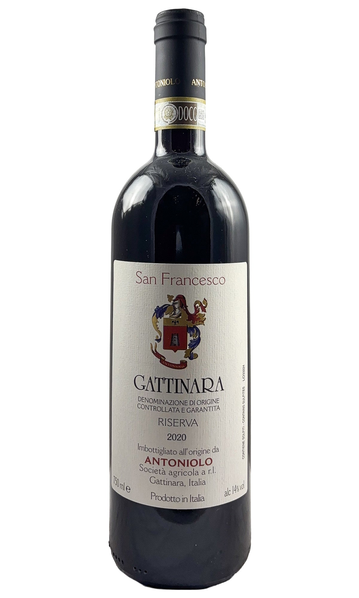 Bottle of Antoniolo, Gattinara Riserva 'San Francesco', 2020 - Red Wine - Flatiron Wines & Spirits - New York