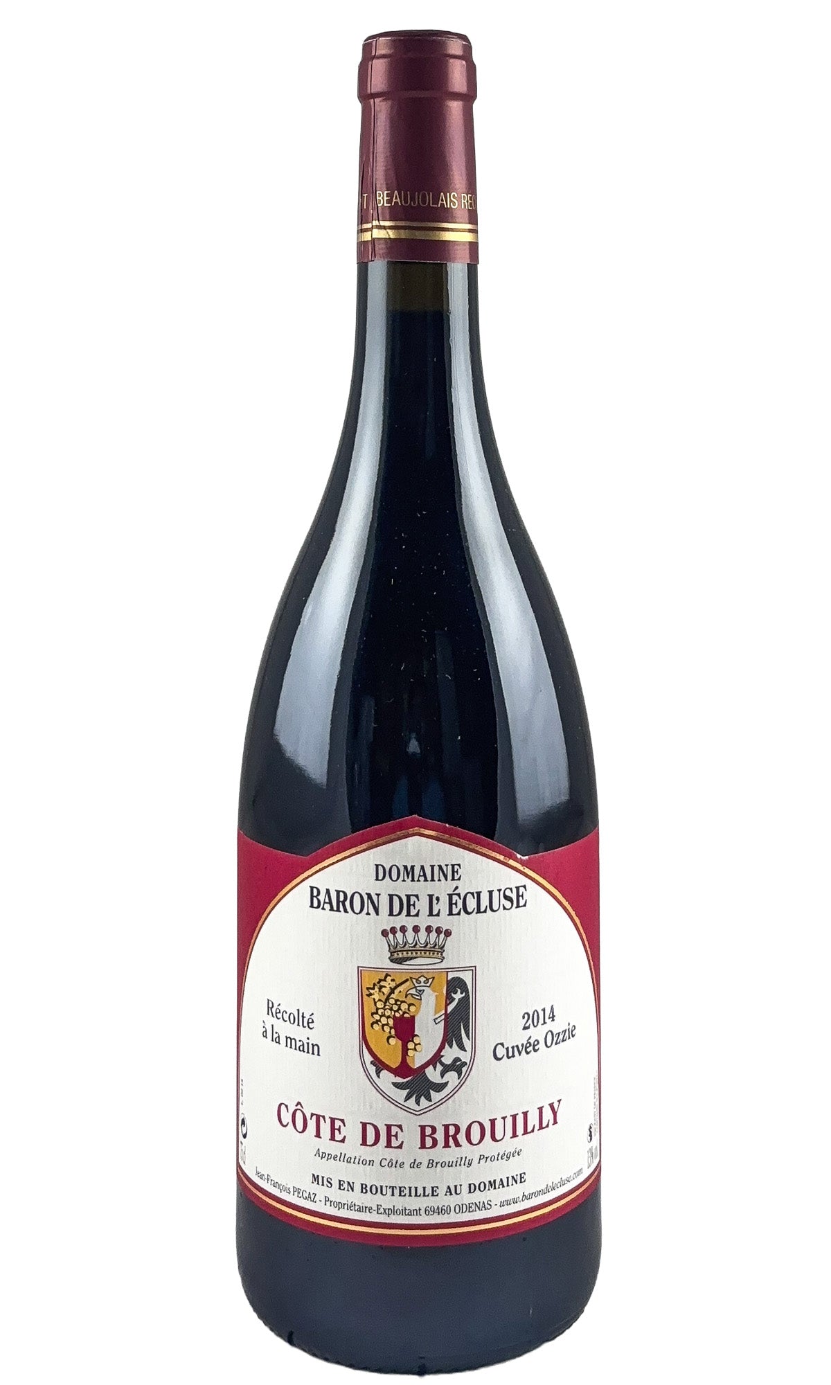 Bottle of Baron de L'Ecluse, Cote de Brouilly Cuvee Ozzie, 2014 - Red Wine - Flatiron Wines & Spirits - New York