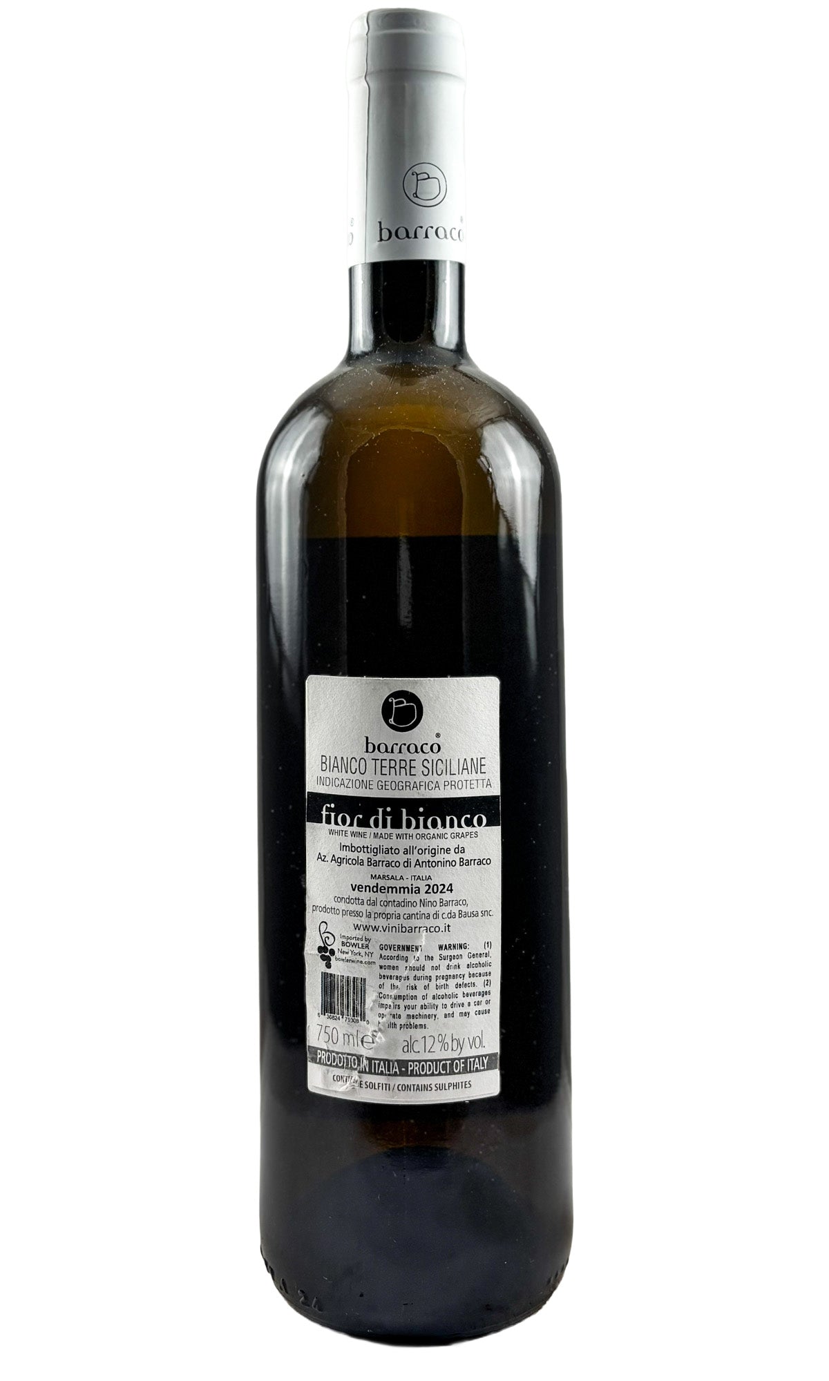 Bottle of Barraco, Bianco Terre Siciliane `Fior di Bianco`, 2024 - White Wine - Flatiron Wines & Spirits - New York