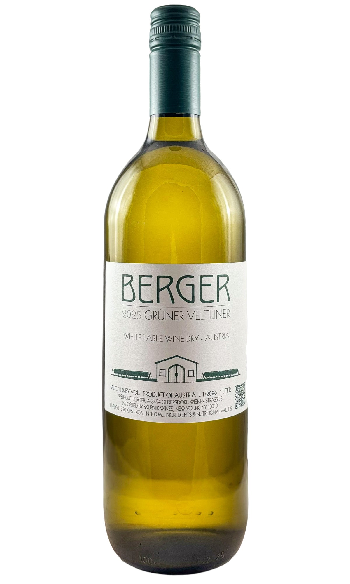 Bottle of Berger, Gruner Vetliner, 2025 (1L) - White Wine - Flatiron Wines & Spirits - New York