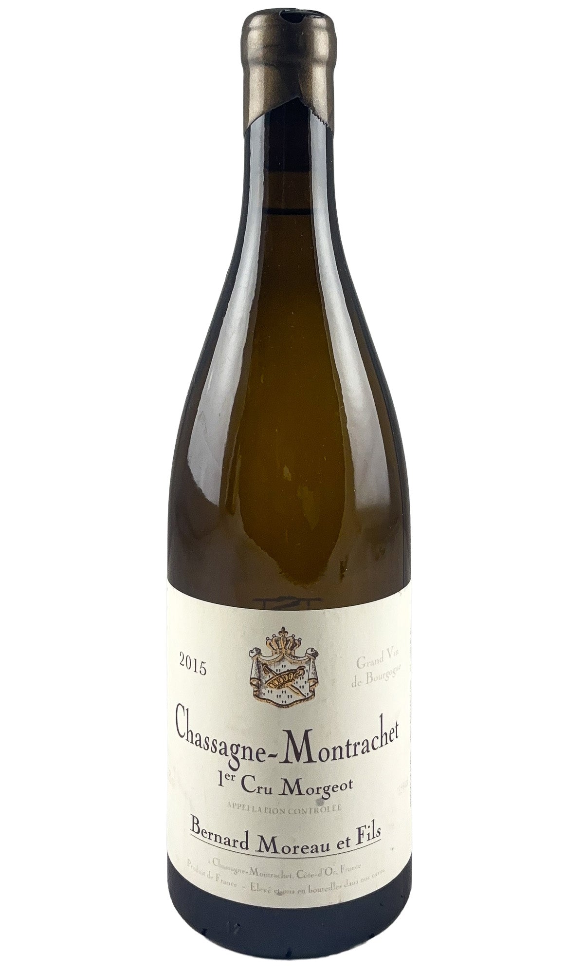 Bottle of Bernard Moreau, Chassagne-Montrachet 1er Cru Morgeot, 2015 - White Wine - Flatiron Wines & Spirits - New York