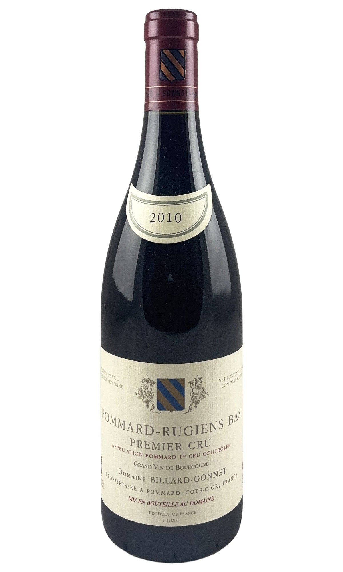 Bottle of Billard-Gonnet, Pommard 1er Les Rugiens - Bas, 2010 - Red Wine - Flatiron Wines & Spirits - New York