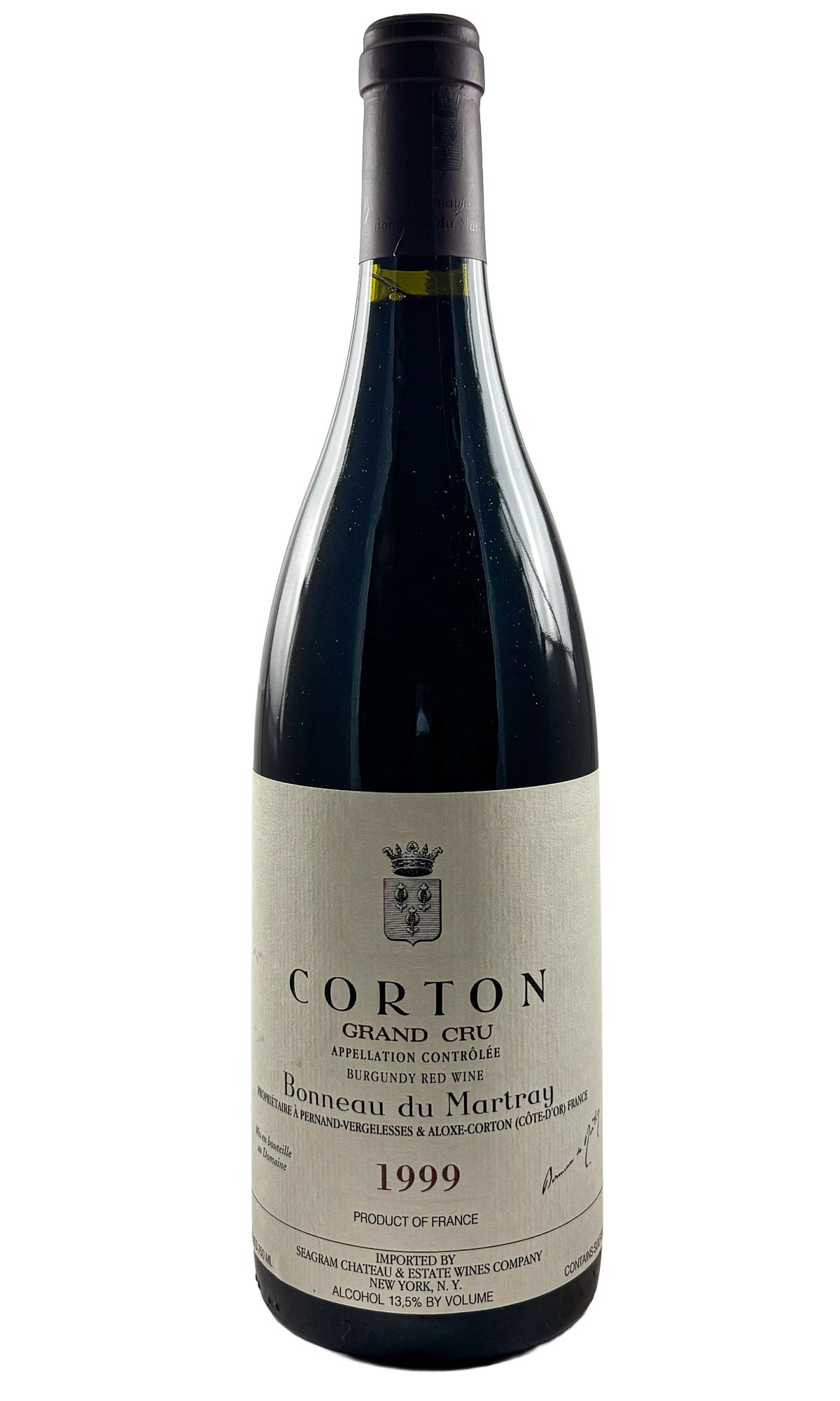 Bottle of Bonneau du Martray, Corton Grand Cru, 1999 - Red Wine - Flatiron Wines & Spirits - New York