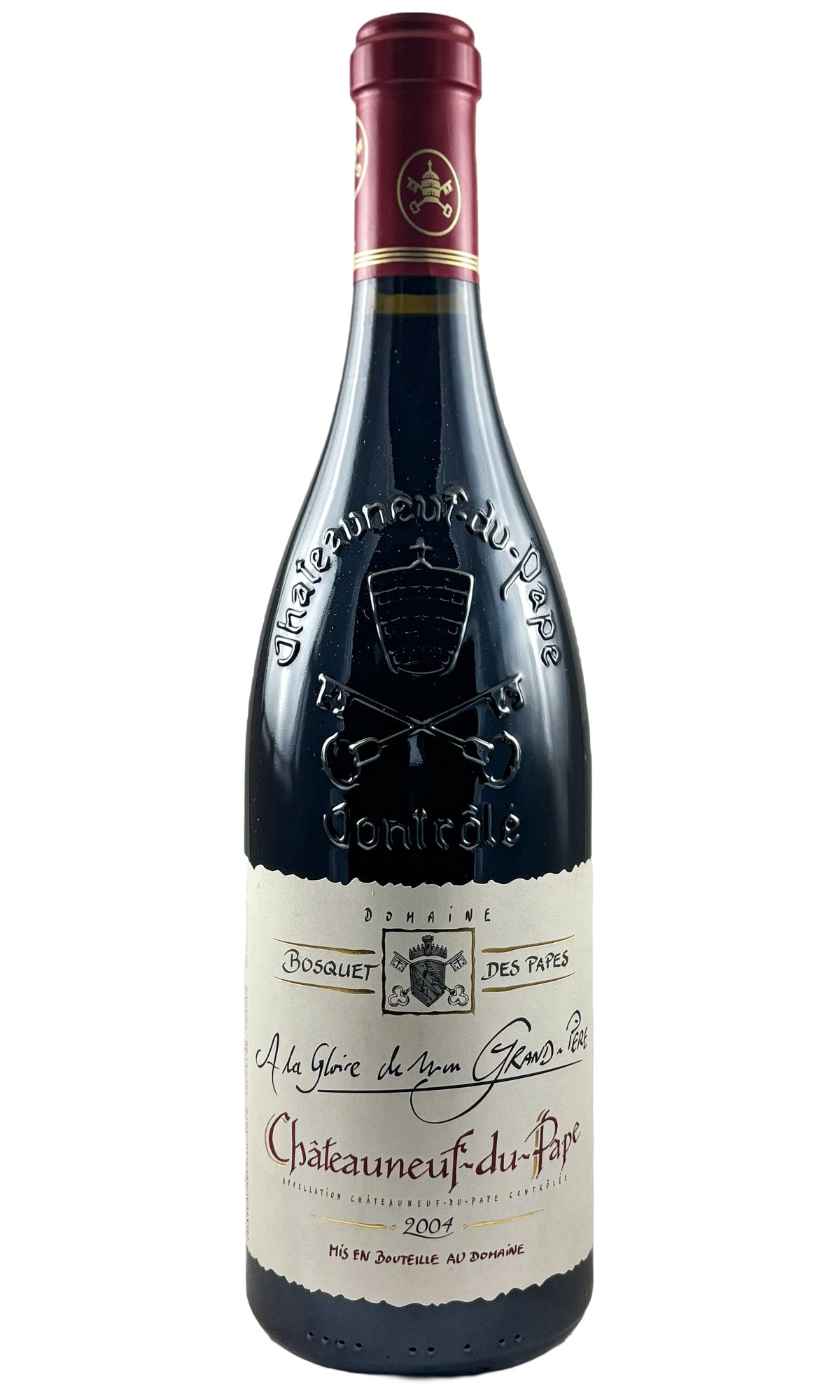 Bottle of Bosquet des Papes, Chateauneuf du Pape A la Gloire de Mon Grandpere, 2004 - Red Wine - Flatiron Wines & Spirits - New York