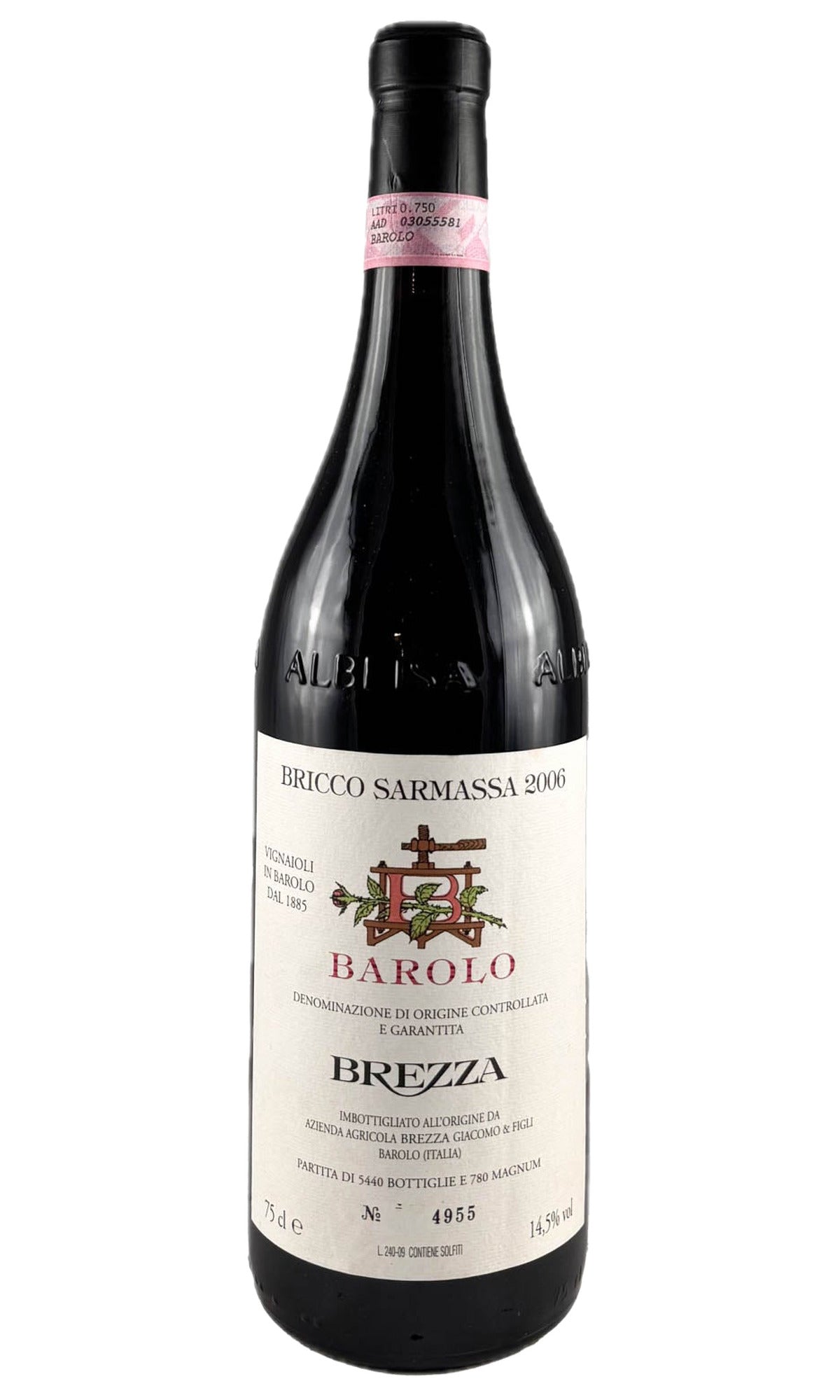Bottle of Brezza, Barolo Bricco Sarmassa, 2006 - Red Wine - Flatiron Wines & Spirits - New York
