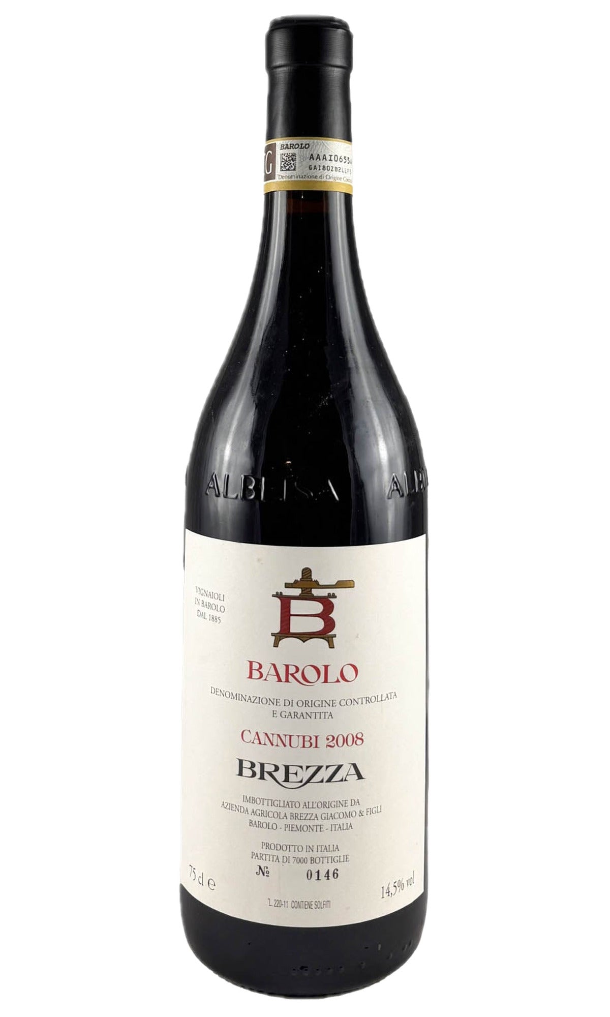 Bottle of Brezza, Barolo Cannubi, 2008 - Red Wine - Flatiron Wines & Spirits - New York