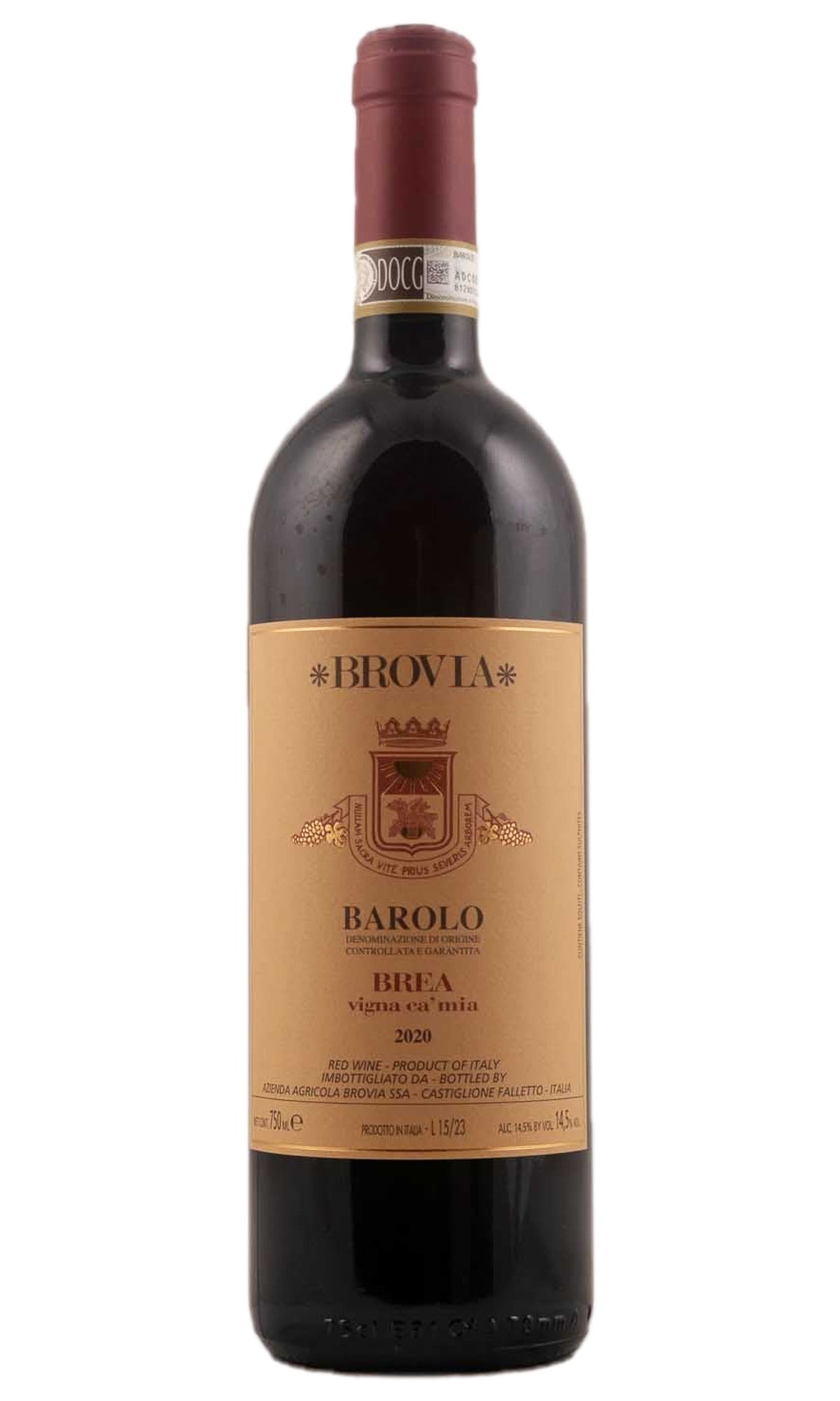 Bottle of Brovia, Barolo Brea - Vigna Ca' Mia, 2020 - Red Wine - Flatiron Wines & Spirits - New York