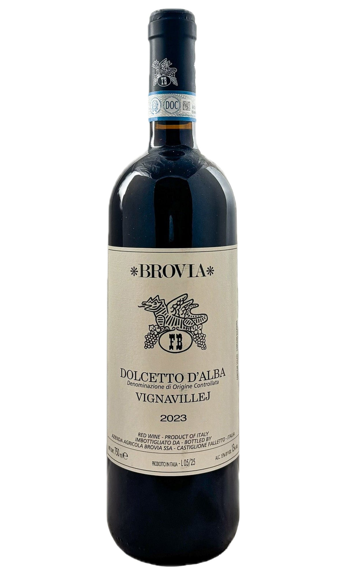 Bottle of Brovia, Dolcetto d'Alba "Vignavillej", 2023 - Red Wine - Flatiron Wines & Spirits - New York