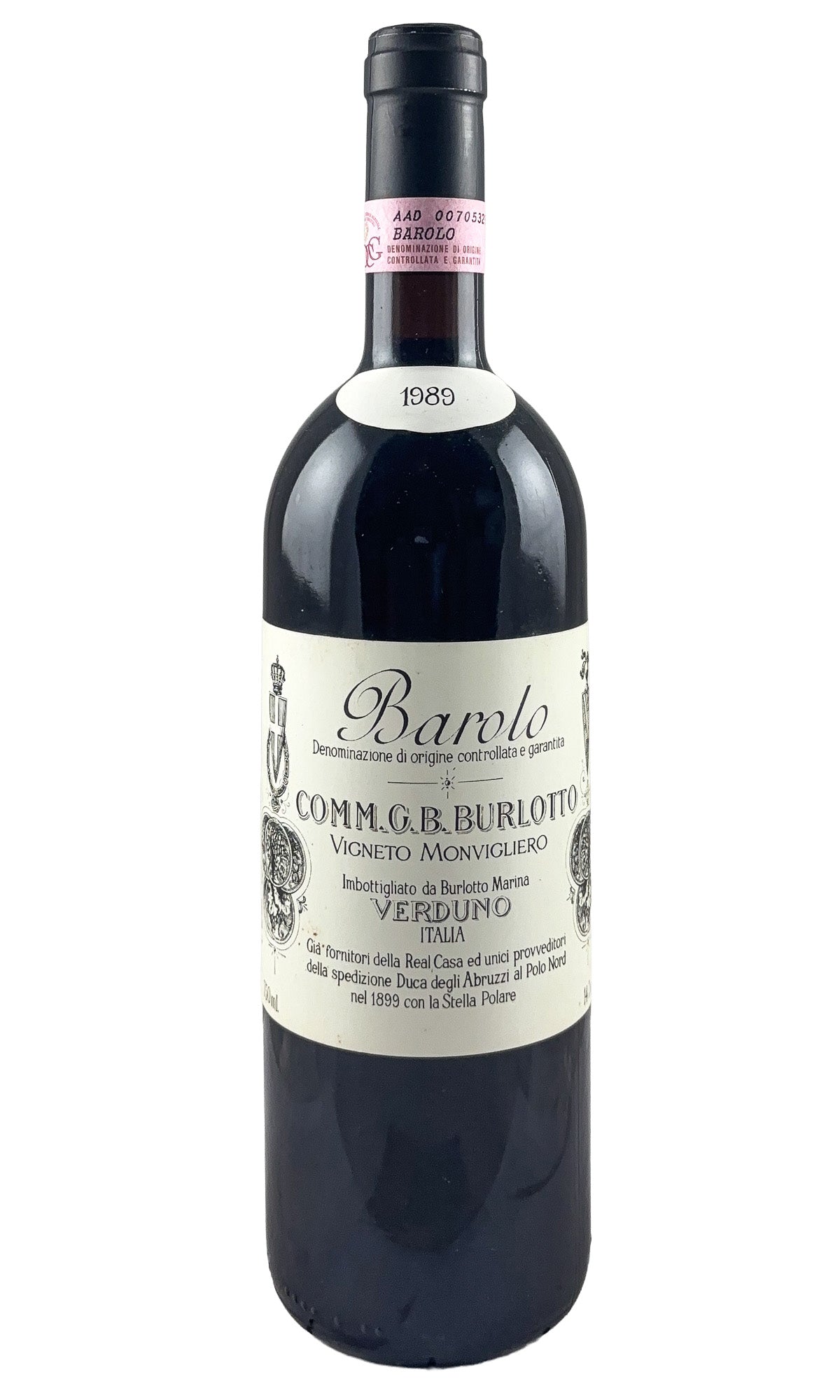 Bottle of Burlotto, Barolo Monvigliero, 1989 - Red Wine - Flatiron Wines & Spirits - New York
