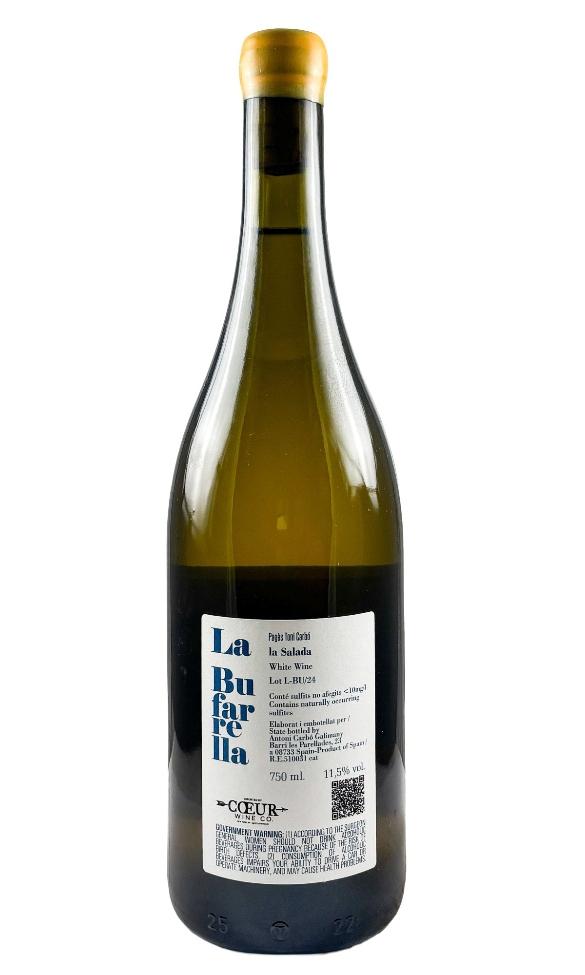 Bottle of Celler La Salada, Xarel.lo ‘La Bufarella’, 2024 - Orange Wine - Flatiron Wines & Spirits - New York