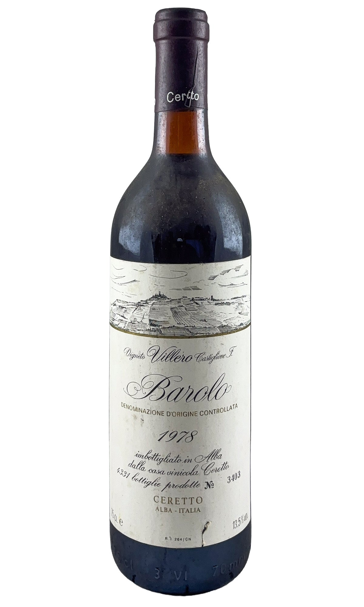 Bottle of Cerreto, Barolo Villero, 1978 - Red Wine - Flatiron Wines & Spirits - New York