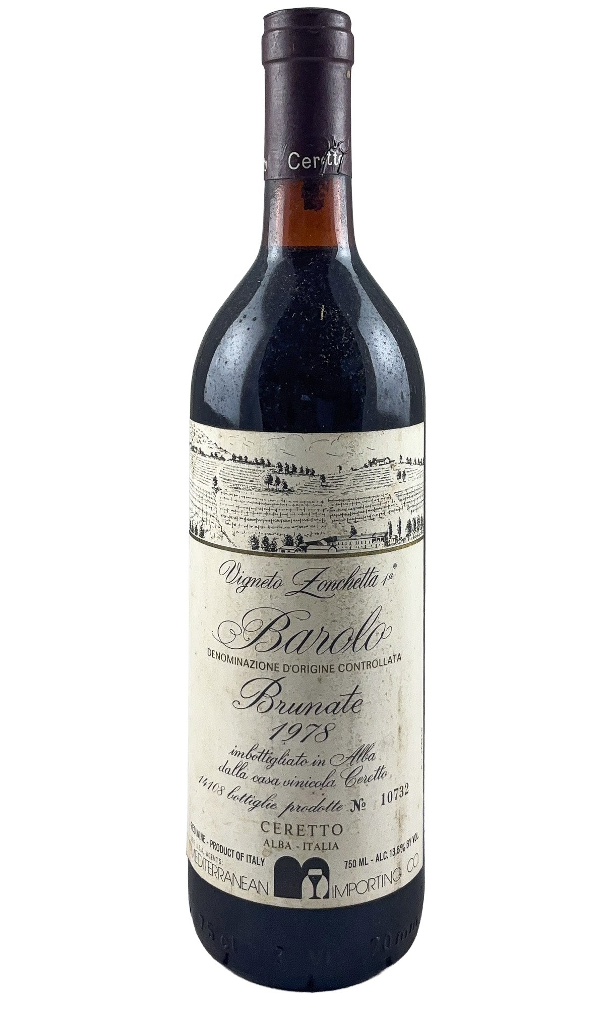 Bottle of Cerreto, Barolo Zonchetta Brunate, 1978 - Red Wine - Flatiron Wines & Spirits - New York