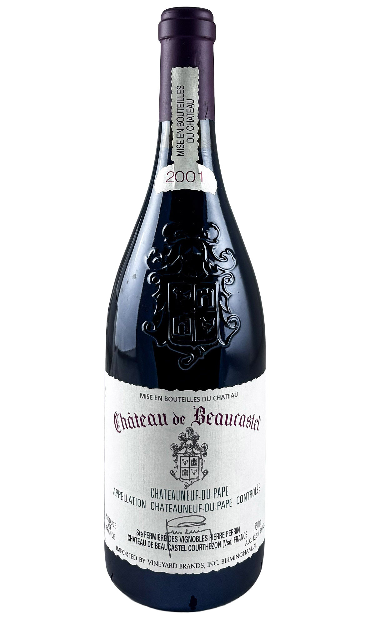 Bottle of Chateau Beaucastel, Chateauneuf-du-Pape, 2001 - Red Wine - Flatiron Wines & Spirits - New York