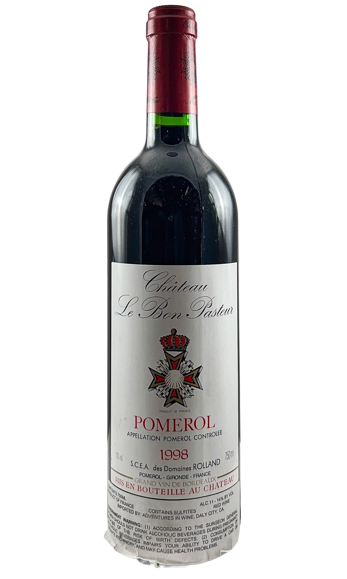 Bottle of Chateau Le Bon Pasteur, Pomerol, 1998 - Red Wine - Flatiron Wines & Spirits - New York