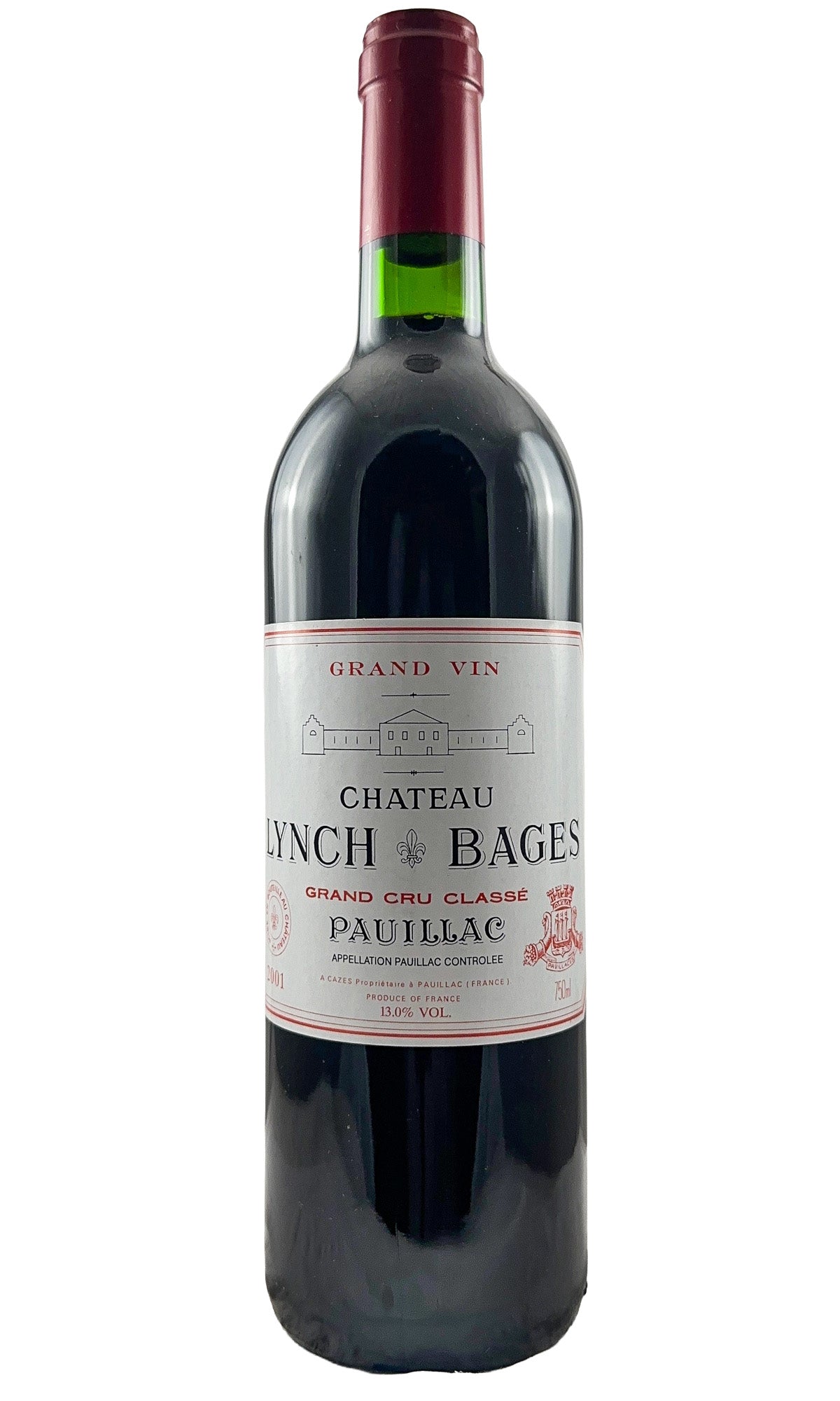 Bottle of Chateau Lynch-Bages, Pauillac, 2001 - Red Wine - Flatiron Wines & Spirits - New York