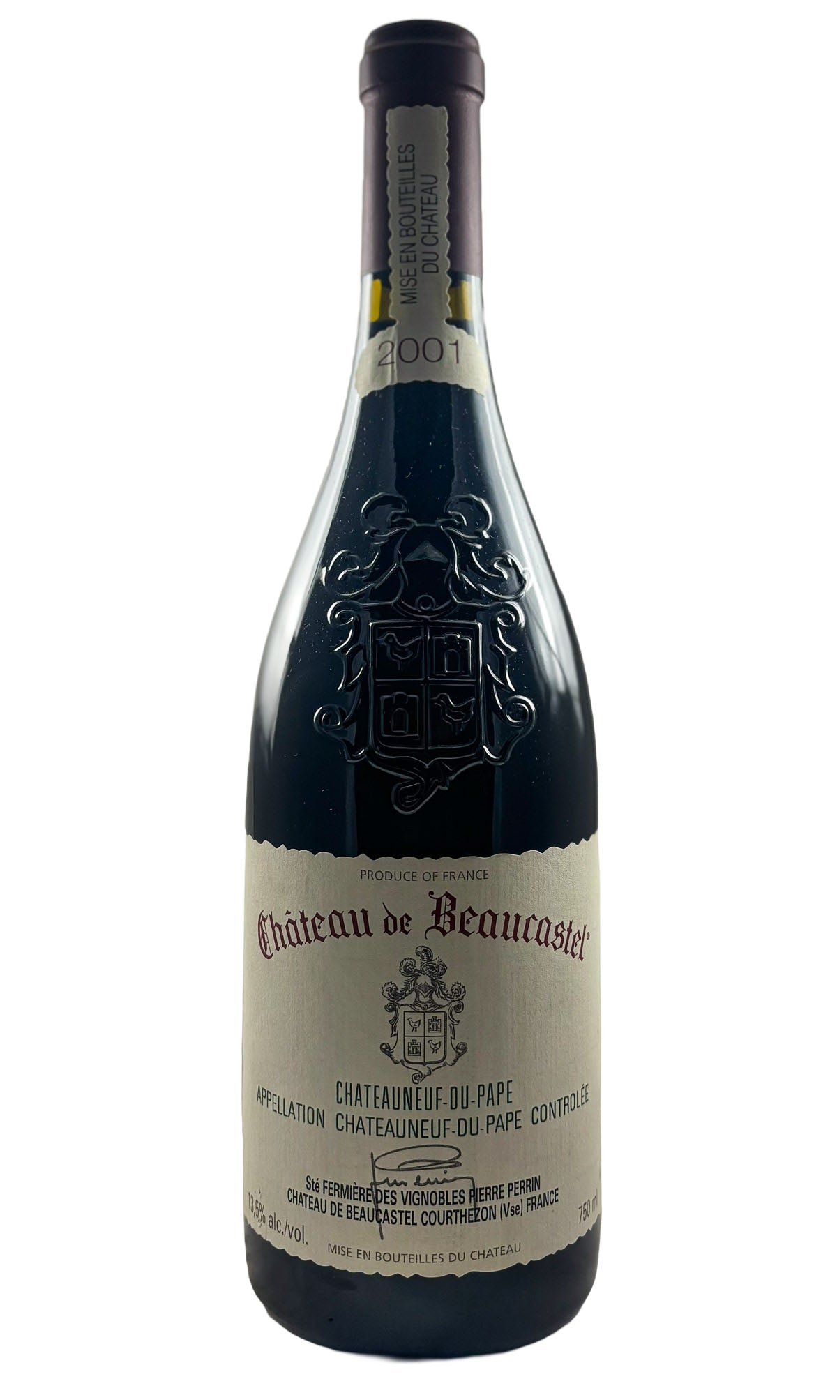 Bottle of Chateau de Beaucastel, Chateauneuf du Pape, 2001 - Red Wine - Flatiron Wines & Spirits - New York