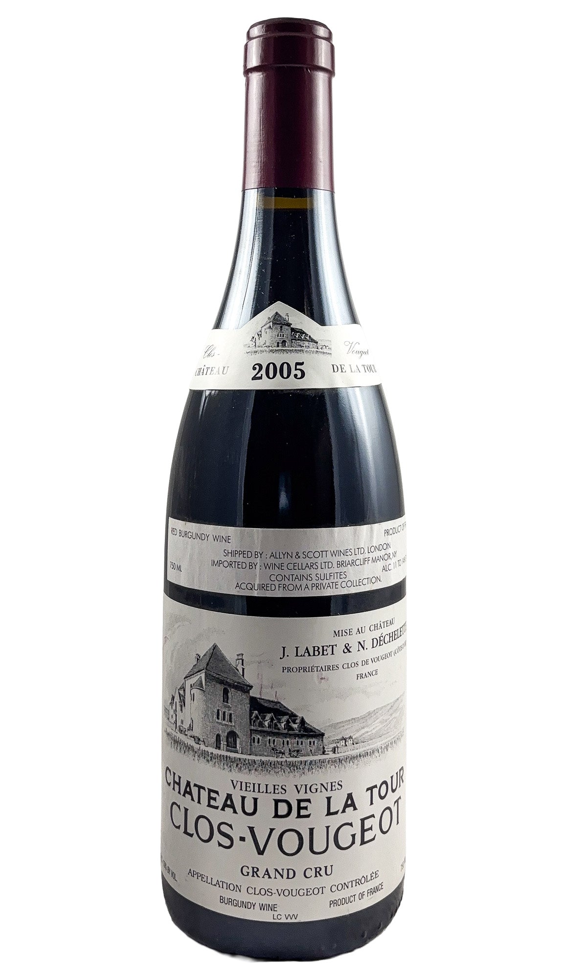 Bottle of Chateau de la Tour, Clos Vougeot Vieilles Vignes Grand Cru, 2005 - Red Wine - Flatiron Wines & Spirits - New York
