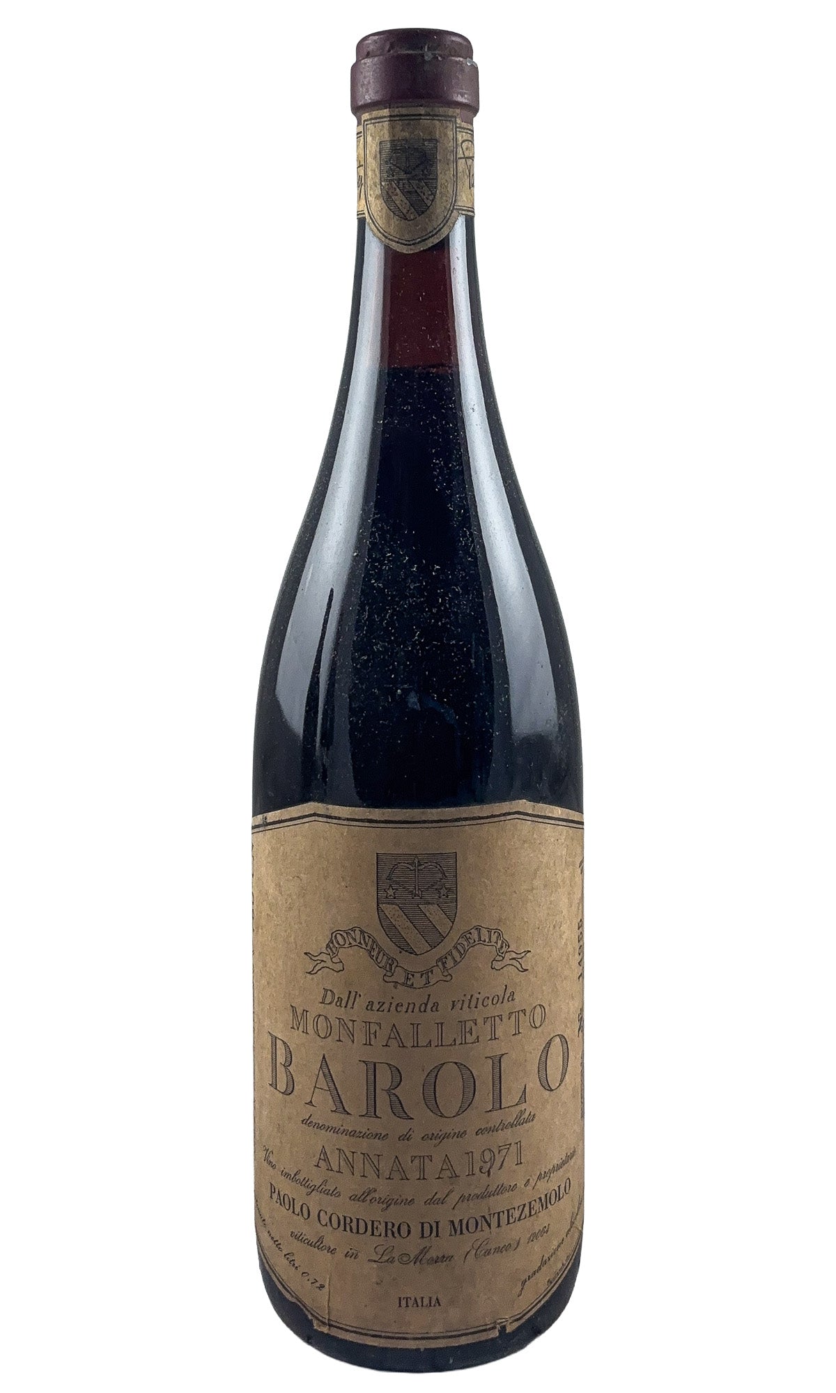Bottle of Cordero di Montezemolo, Barolo Monfalletto, 1971 - Red Wine - Flatiron Wines & Spirits - New York