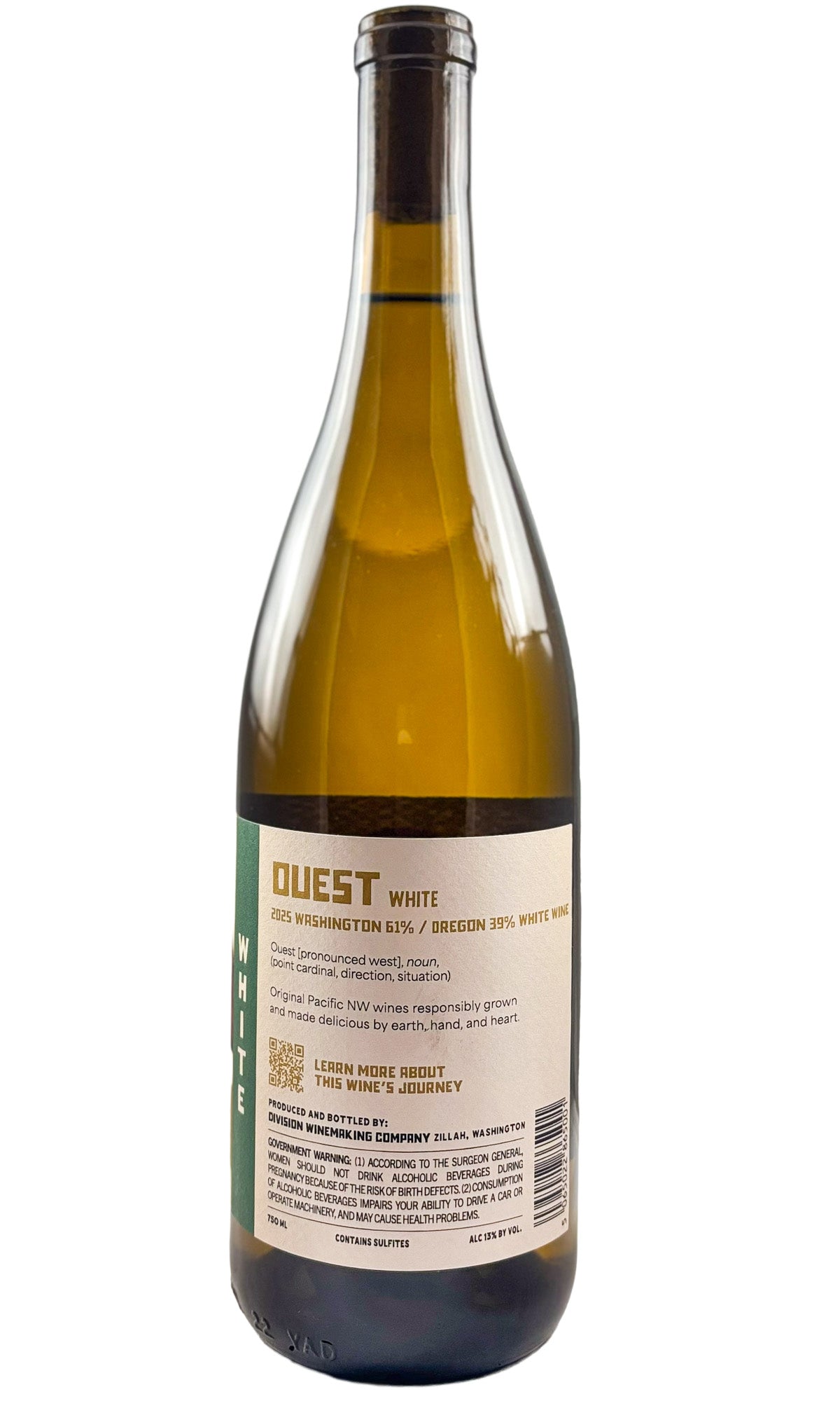 Bottle of Division, Ouest White Columbia Valley, 2025 - White Wine - Flatiron Wines & Spirits - New York