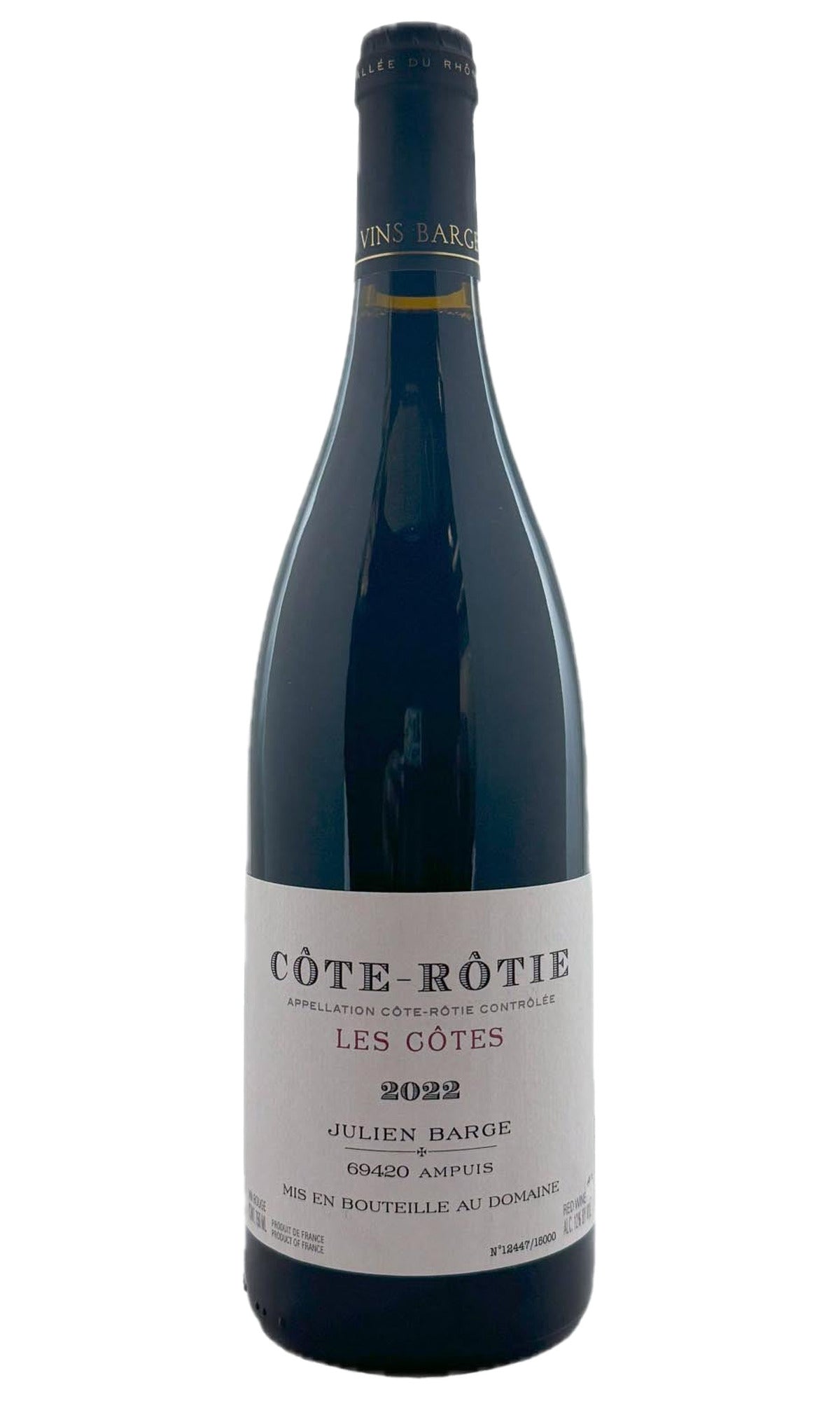 Bottle of Domaine Barge, Cote Rotie "Les Cotes", 2022 - Red Wine - Flatiron Wines & Spirits - New York