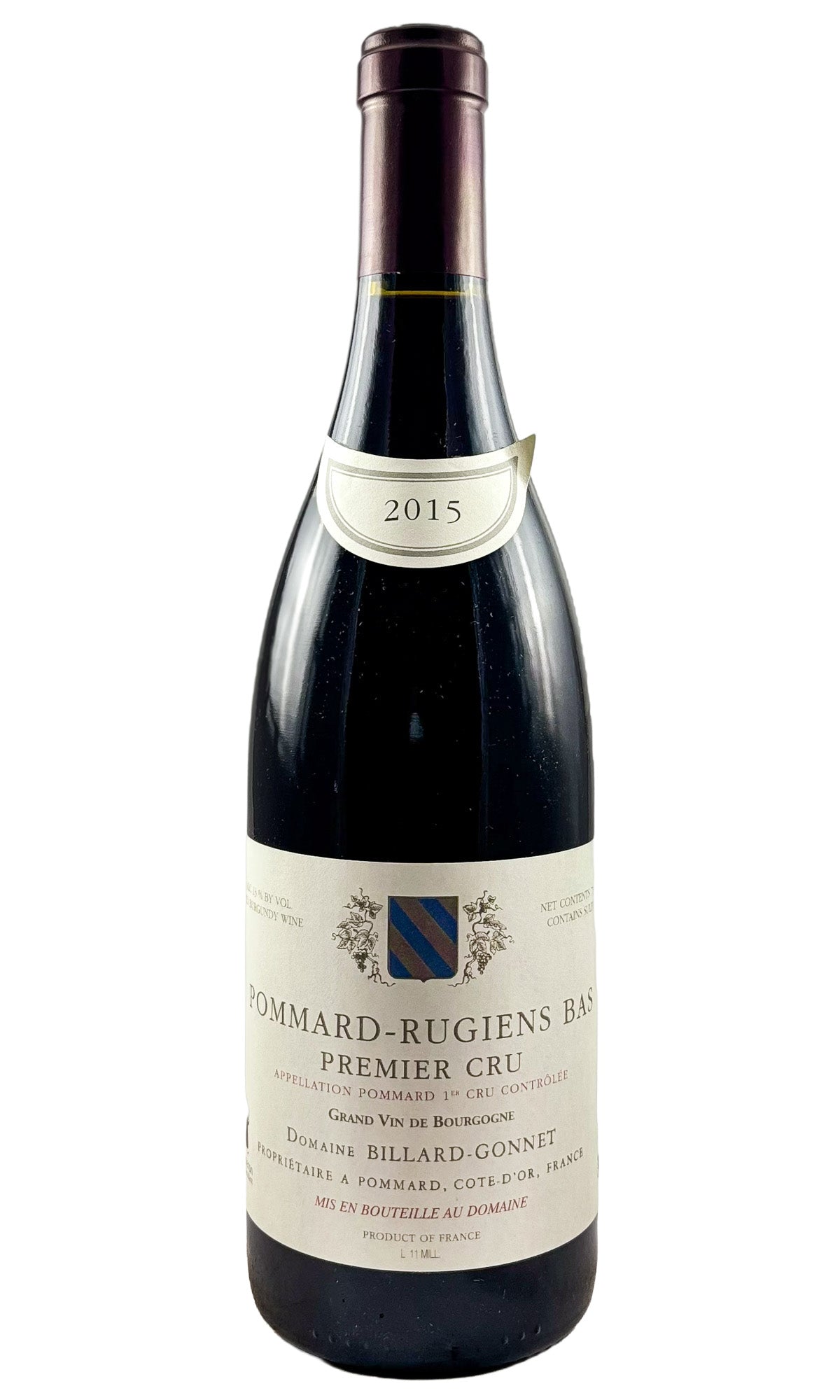 Bottle of Domaine Billard-Gonnet, Pommard 1er Cru, Les Rugiens-Bas, 2015 - Red Wine - Flatiron Wines & Spirits - New York