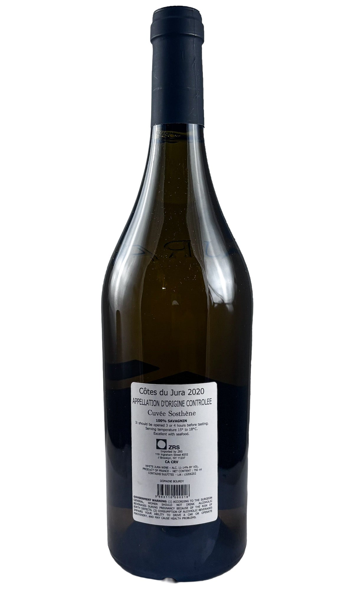 Bottle of Domaine Bourdy, Cuvee Sosthene Cotes du Jura Blanc, 2020 - White Wine - Flatiron Wines & Spirits - New York