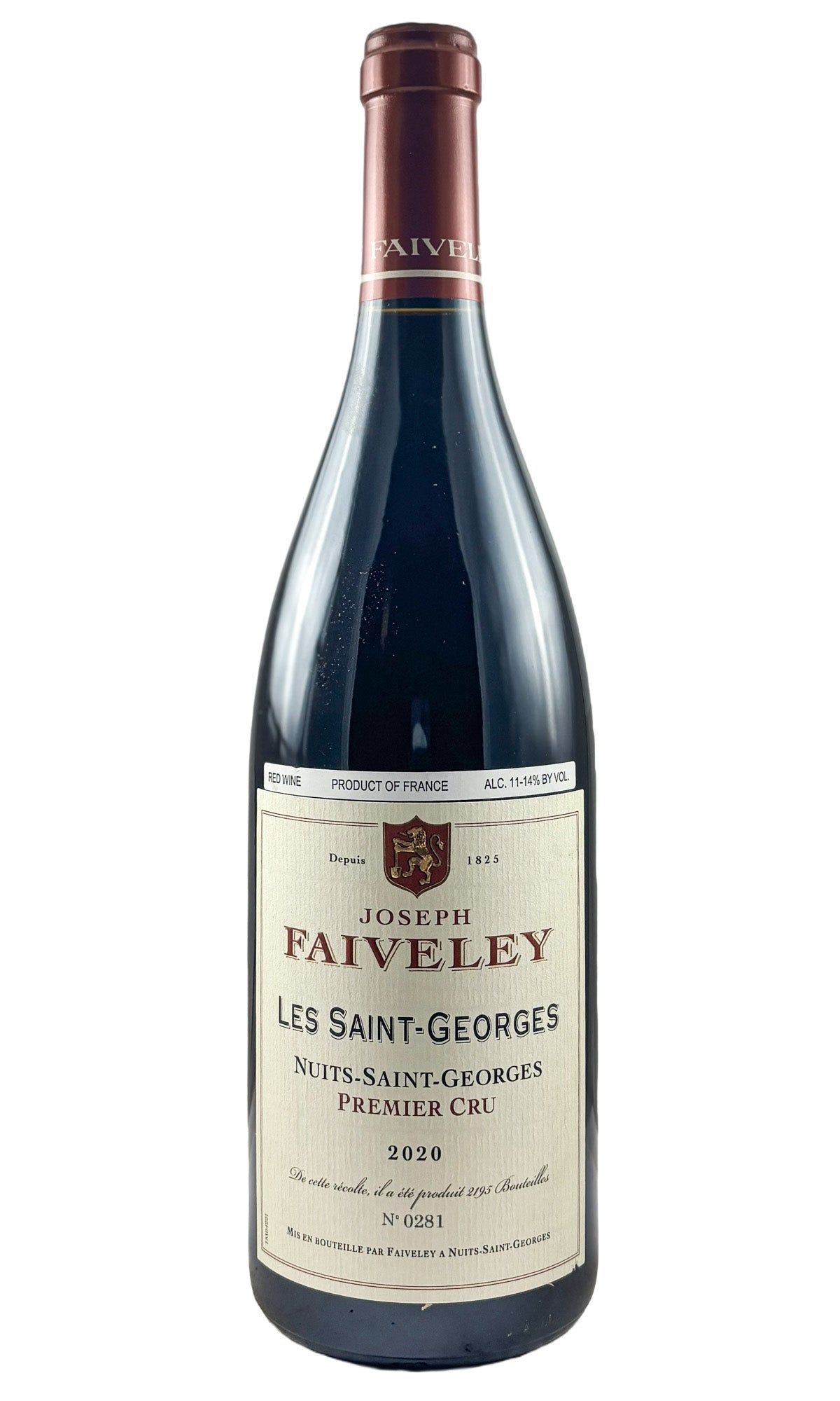Bottle of Domaine Faiveley, Nuits-Saint-Georges 1er Cru Les Saint-Georges, 2020 - Red Wine - Flatiron Wines & Spirits - New York