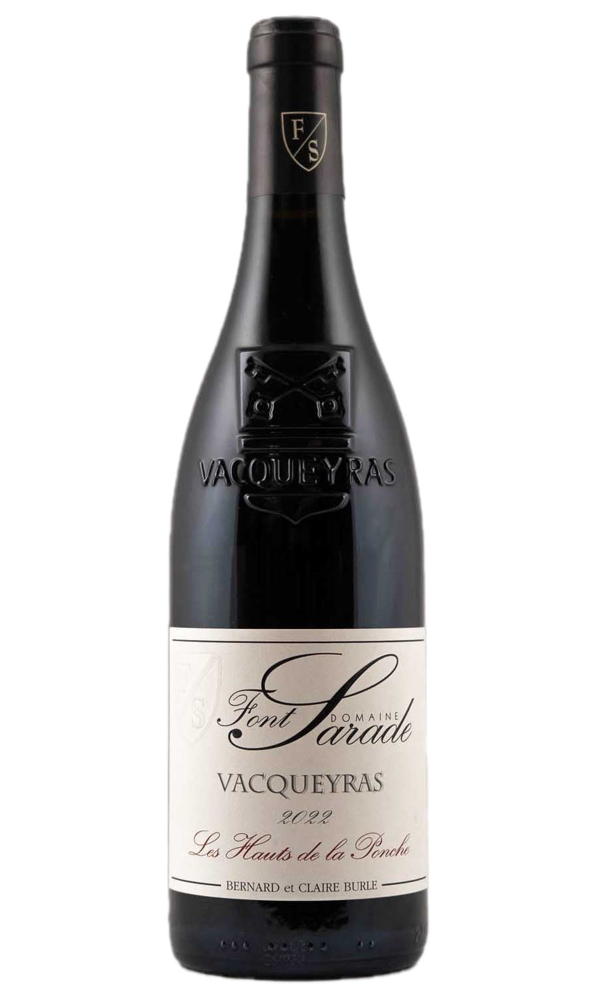 Bottle of Domaine Font Sarade, Vacqueyras "Les Hauts de la Ponches", 2022 - Red Wine - Flatiron Wines & Spirits - New York