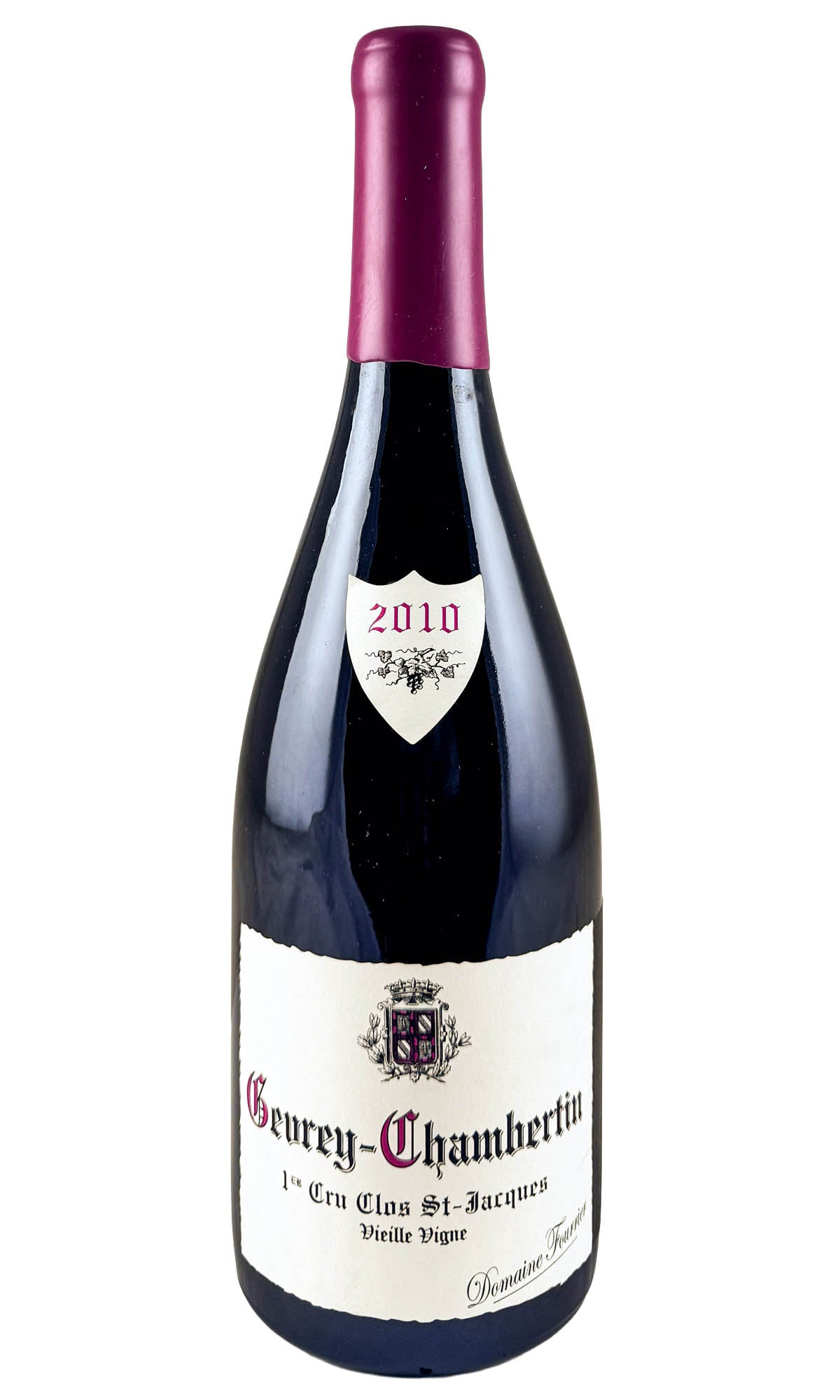 Bottle of Domaine Fourrier, Gevrey-Chambertin 1er Cru Clos Saint Jacques Vieilles Vignes, 2010 - Red Wine - Flatiron Wines & Spirits - New York
