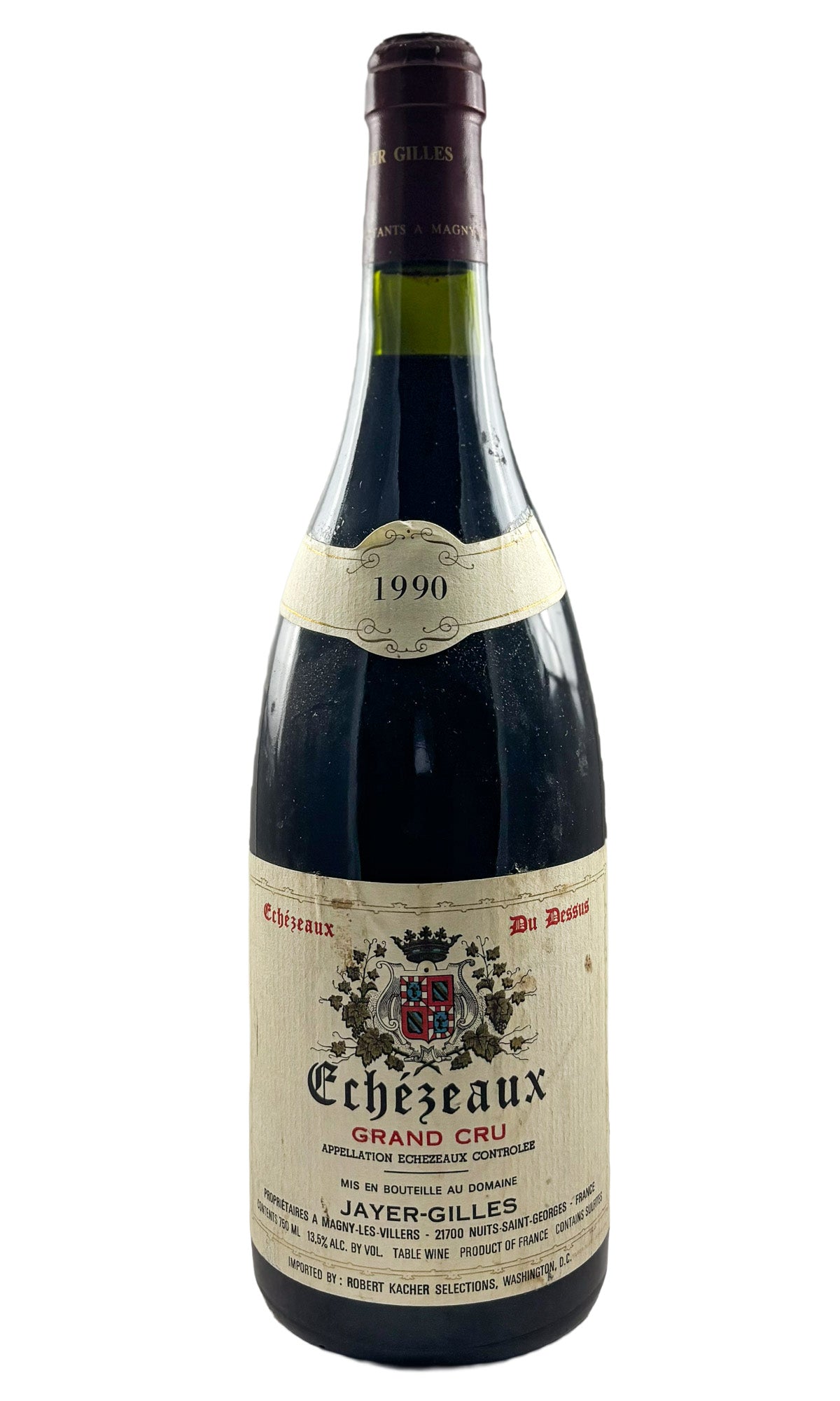 Bottle of Domaine Jayer-Gilles, Echezeaux du Dessus Grand Cru, 1990 - Red Wine - Flatiron Wines & Spirits - New York