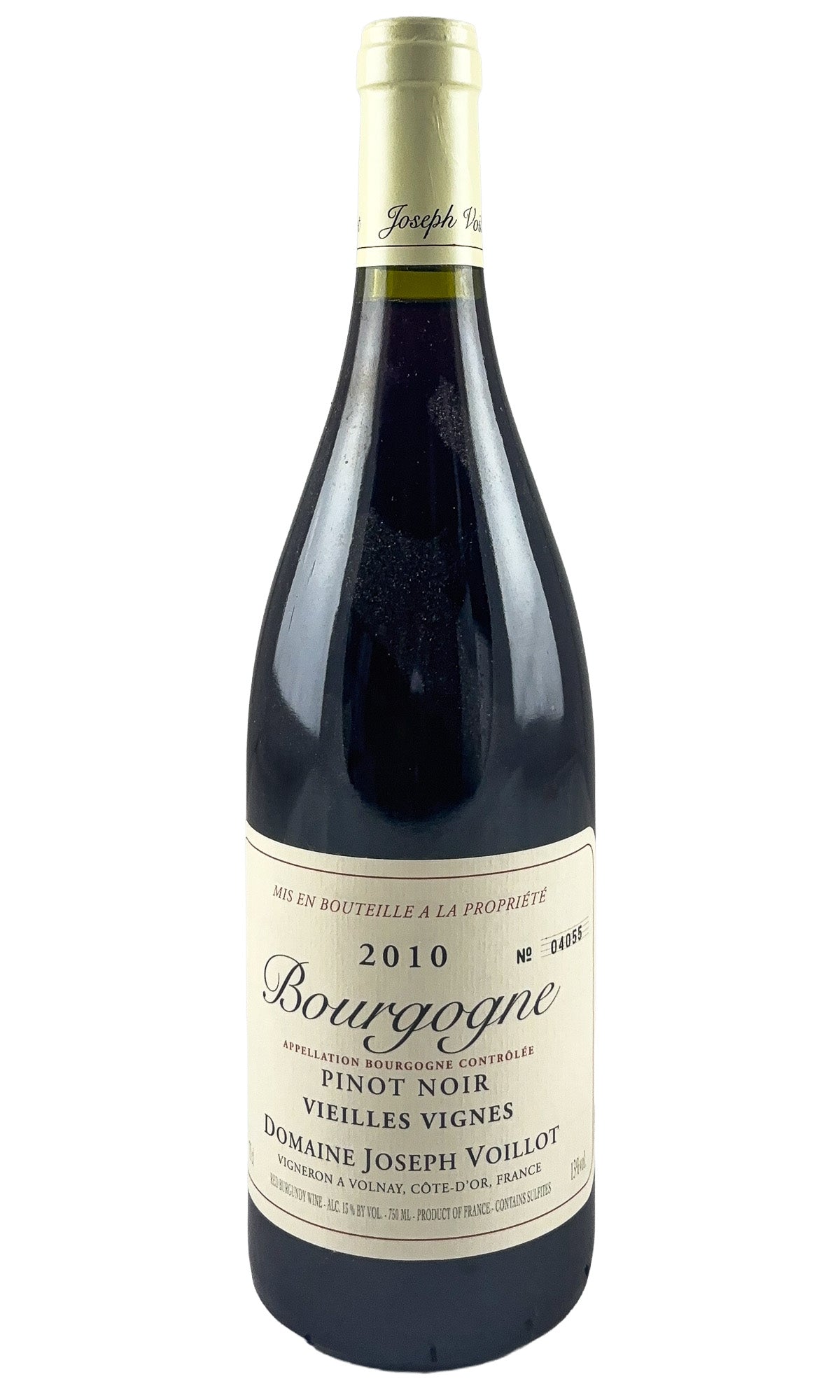 Bottle of Domaine Joseph Voillot, Bourgogne Rouge, 2010 - Red Wine - Flatiron Wines & Spirits - New York