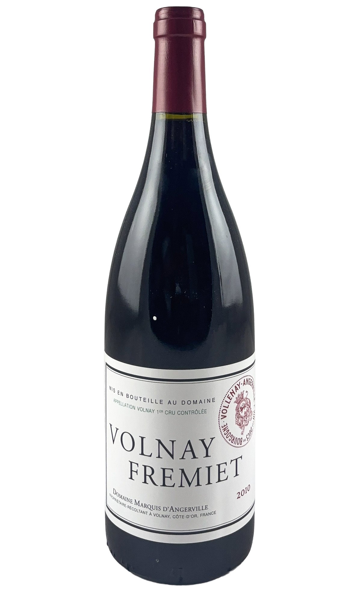 Bottle of Domaine Marquis d'Angerville, Volnay 1er Cru Fremiets, 2010 - Red Wine - Flatiron Wines & Spirits - New York