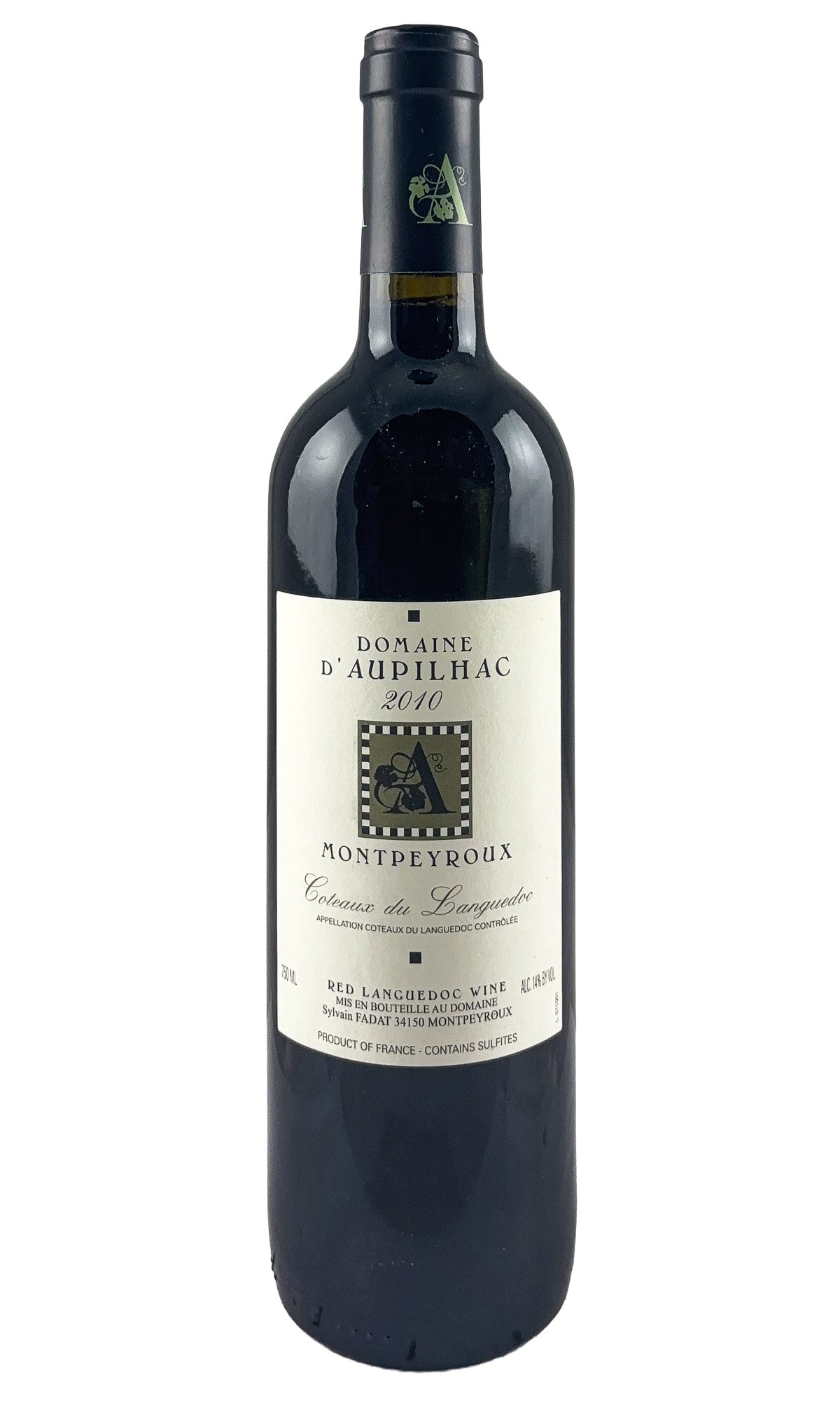 Bottle of Domaine d'Aupilhac, IGP Vin de Pays Montpeyroux, 2010 - Red Wine - Flatiron Wines & Spirits - New York
