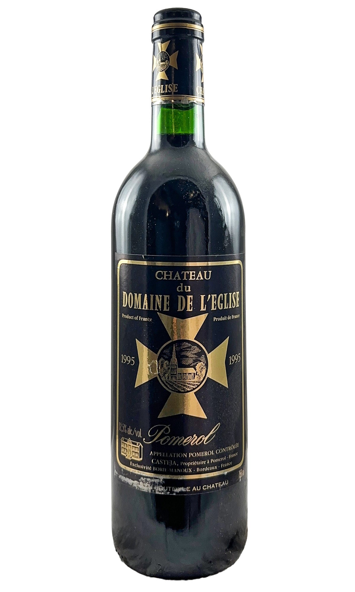Bottle of Chateau Clos L'Eglise, Pomerol, 1995 - Red Wine - Flatiron Wines & Spirits - New York