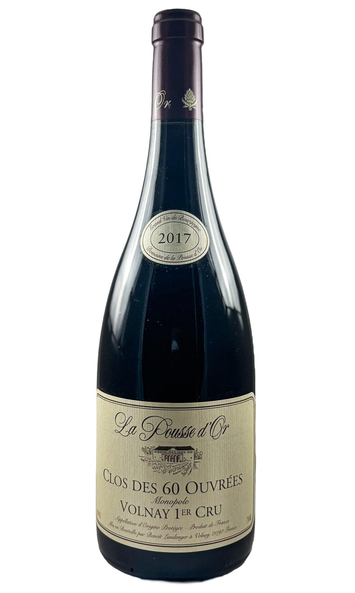 Bottle of La Pousse d'Or, Volnay 1er Cru Clos des 60 Ouvrees, 2017 - Red Wine - Flatiron Wines & Spirits - New York
