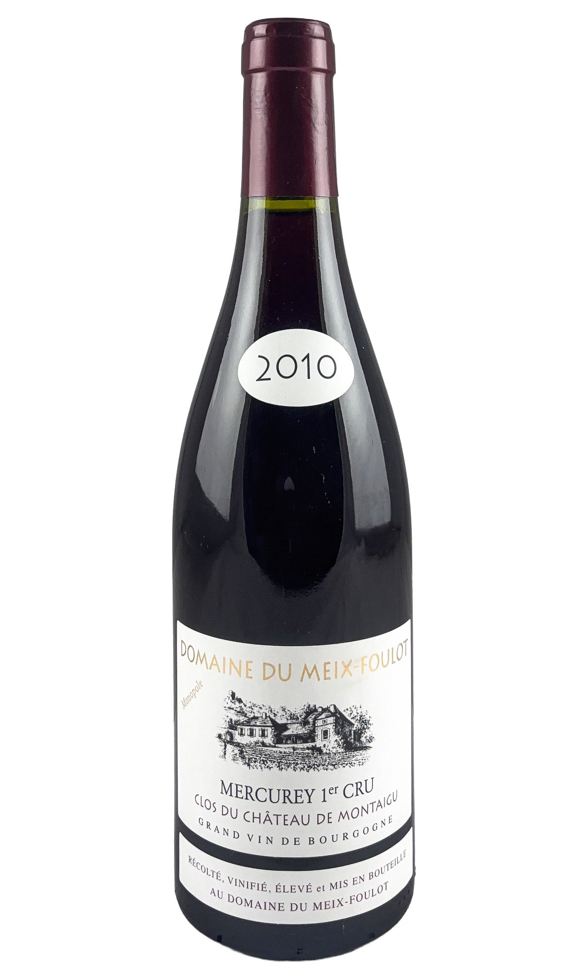 Bottle of Domaine du Meix Foulot, Mercurey 1er Cru Clos du Chateau de Montaigu, 2010 - Red Wine - Flatiron Wines & Spirits - New York