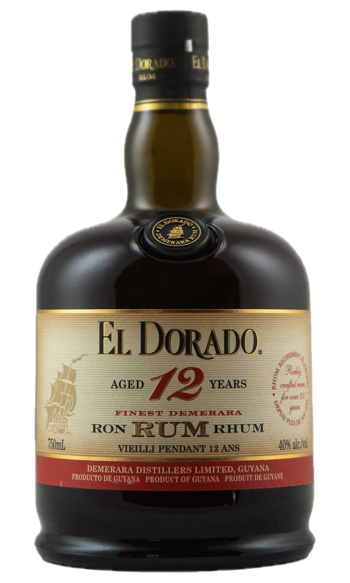 Bottle of El Dorado, Demerara Rum, 12 Year - Spirit - Flatiron Wines & Spirits - New York