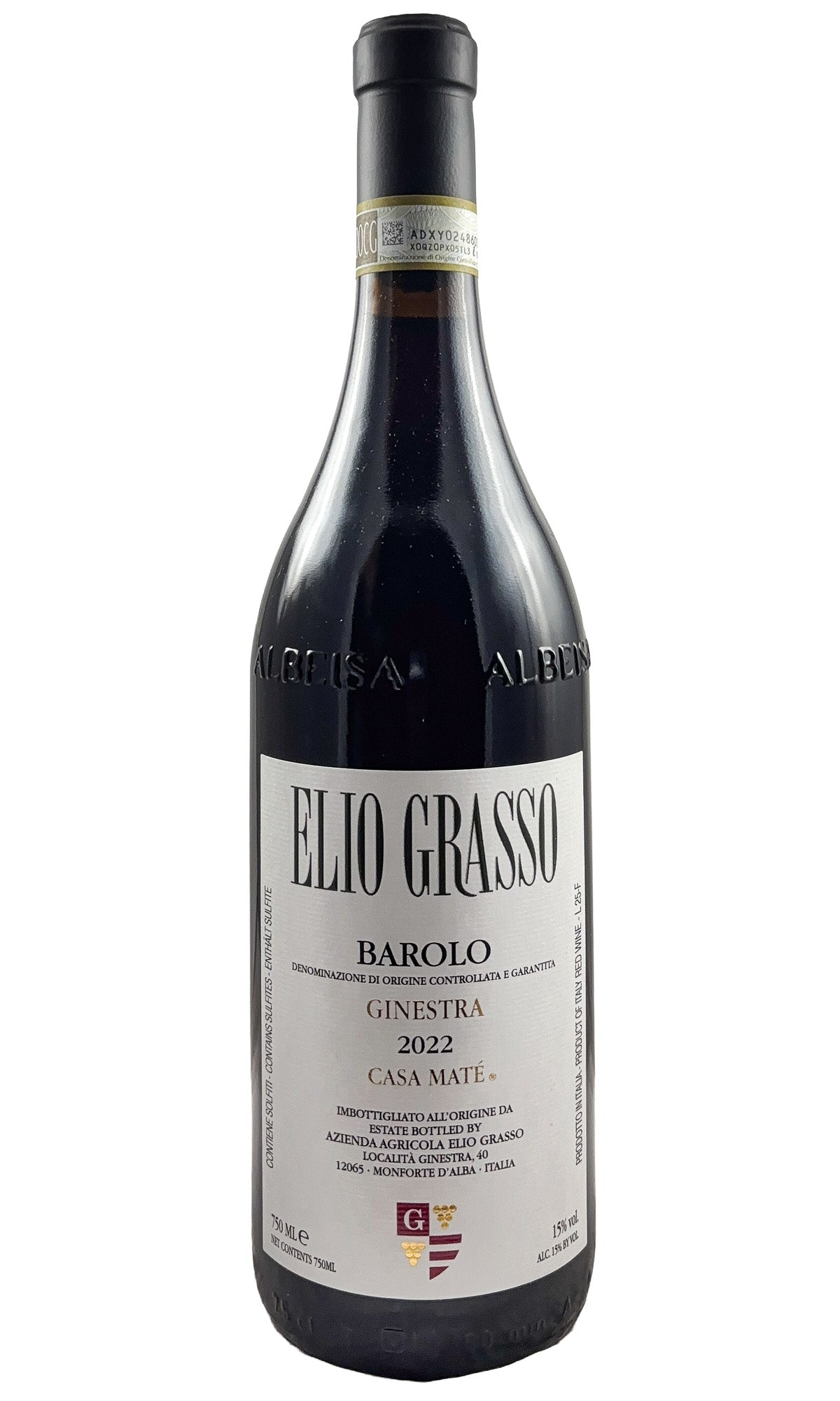 Bottle of Elio Grasso, Barolo Ginestra Casa Mate, 2022 - Red Wine - Flatiron Wines & Spirits - New York