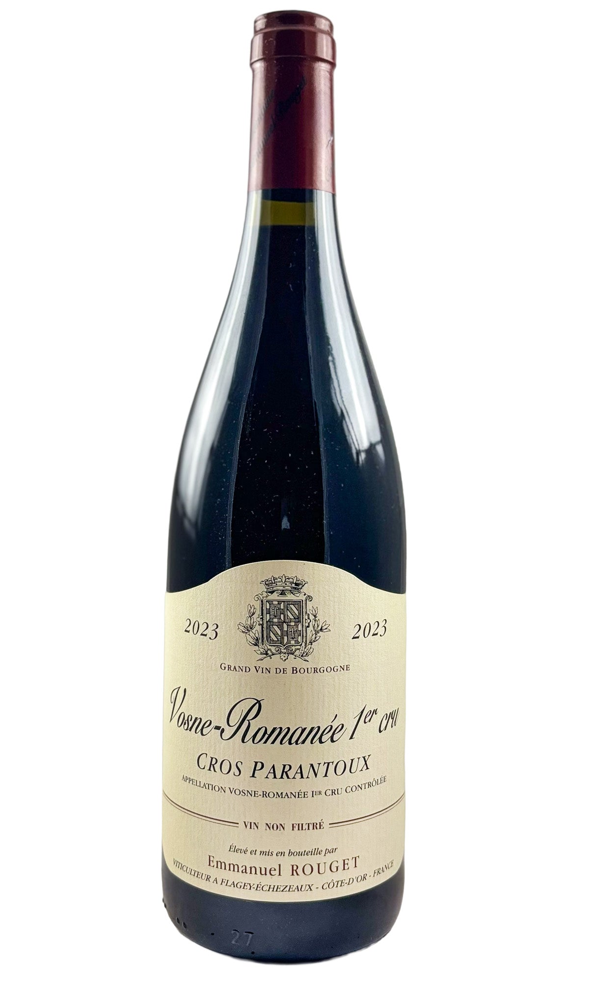Bottle of Emmanuel Rouget, Vosne-Romanee Cros-Parantoux 1er Cru, 2023 - Red Wine - Flatiron Wines & Spirits - New York