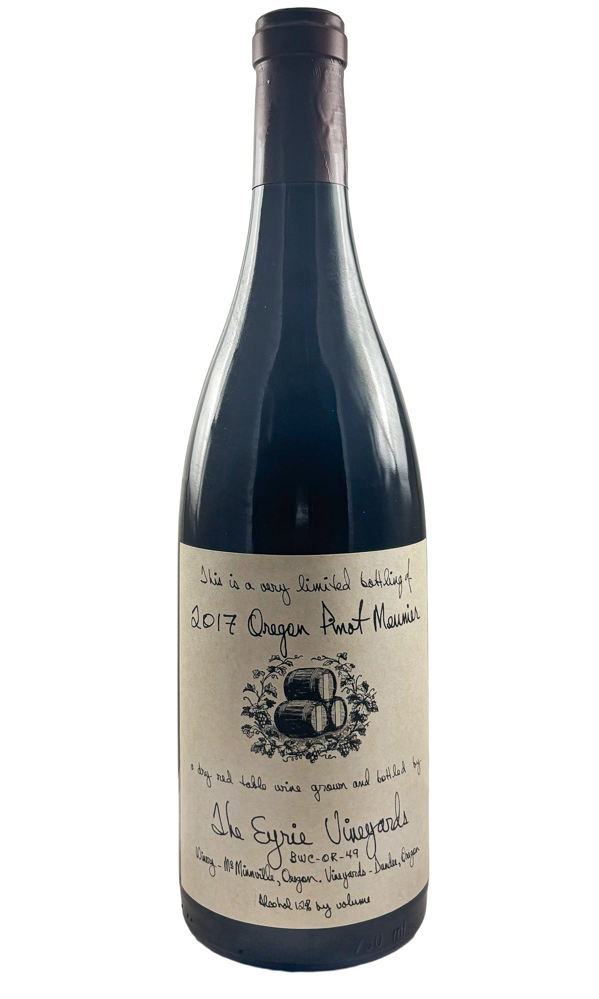 Bottle of Eyrie, Pinot Meunier Oregon, 2017 - Red Wine - Flatiron Wines & Spirits - New York