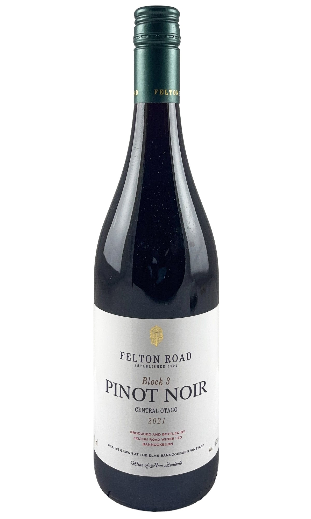 Bottle of Felton Road, Pinot Noir Bannockburn Block 3, 2021 - Red Wine - Flatiron Wines & Spirits - New York