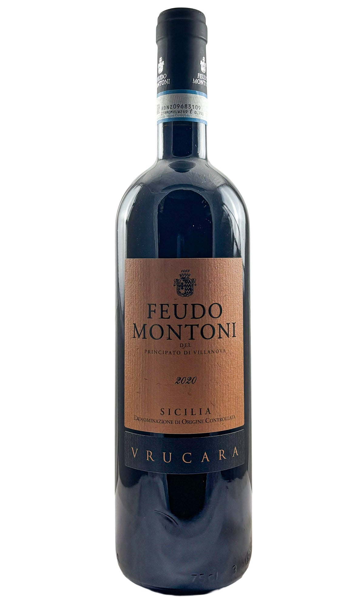 Bottle of Feudo Montoni, Nero D'Avola Vrucara MW Organic, 2020 - Red Wine - Flatiron Wines & Spirits - New York
