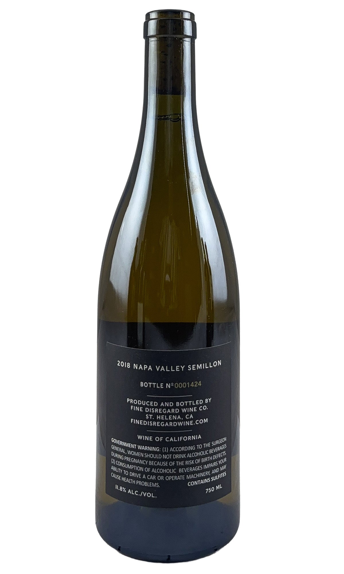 Bottle of Fine Disregard, Napa Valley Semillion, 2018 - White Wine - Flatiron Wines & Spirits - New York