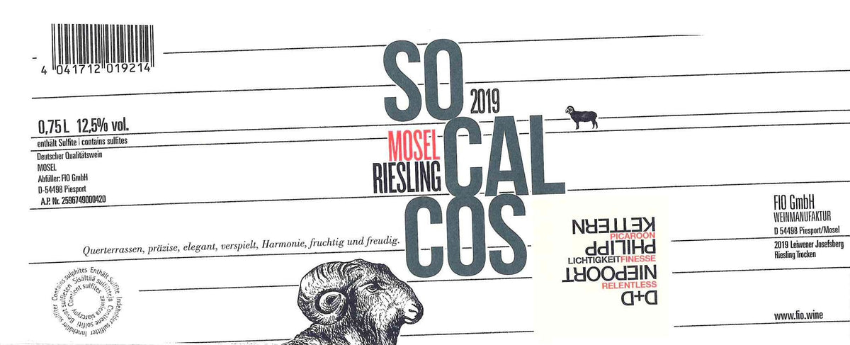 Bottle of Fio, Socalcos Riesling Trocken, 2020 (Pre-Arrival, ETA Late Fall 2026) - White Wine - Flatiron Wines & Spirits - New York