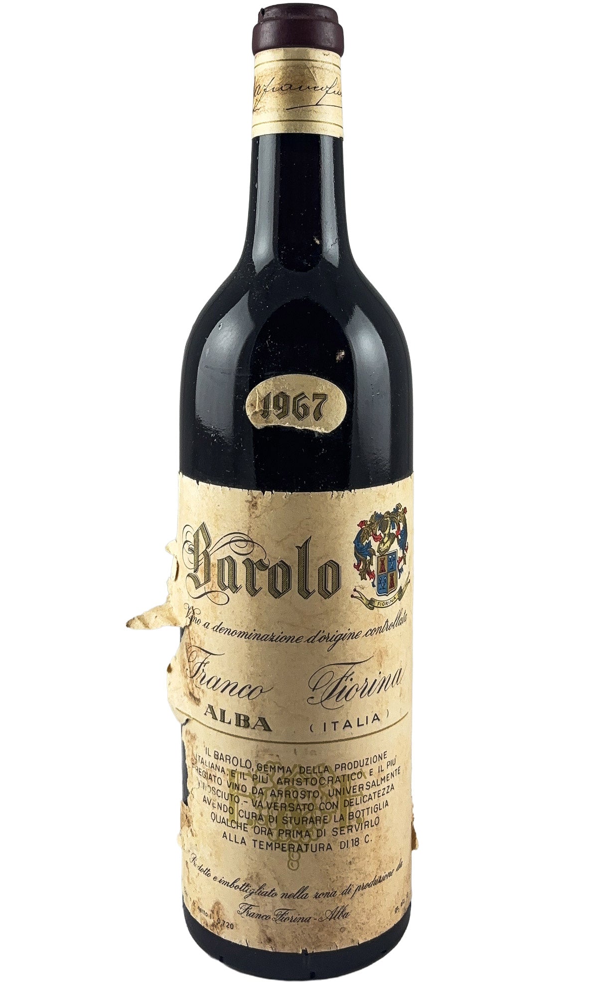 Bottle of Fiorina, Barbaresco Cavaliere del Tartuffo, 1967 - Red Wine - Flatiron Wines & Spirits - New York
