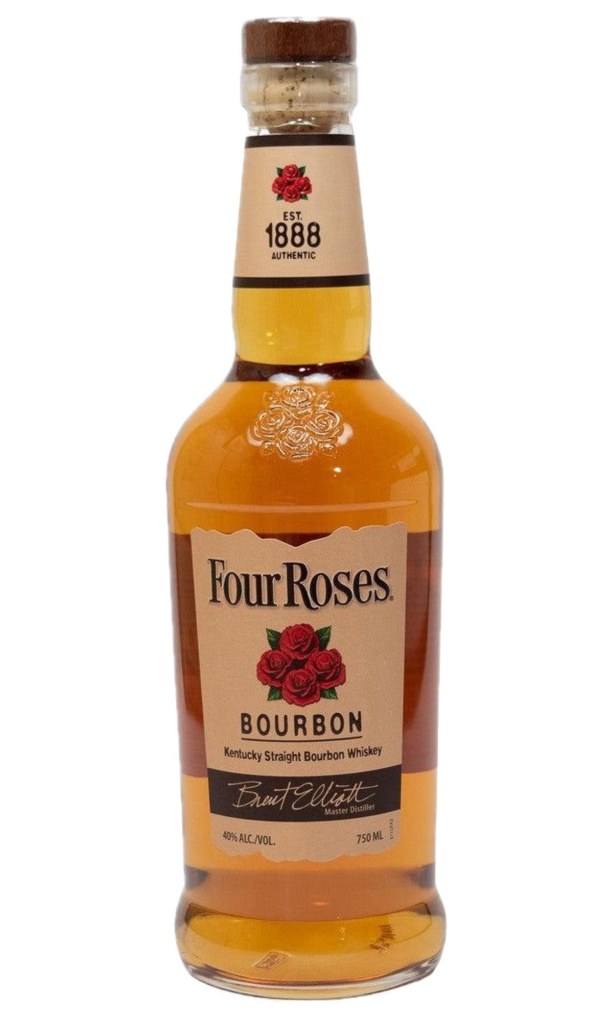 Bottle of Four Roses, Bourbon Whiskey - Spirit - Flatiron Wines & Spirits - New York