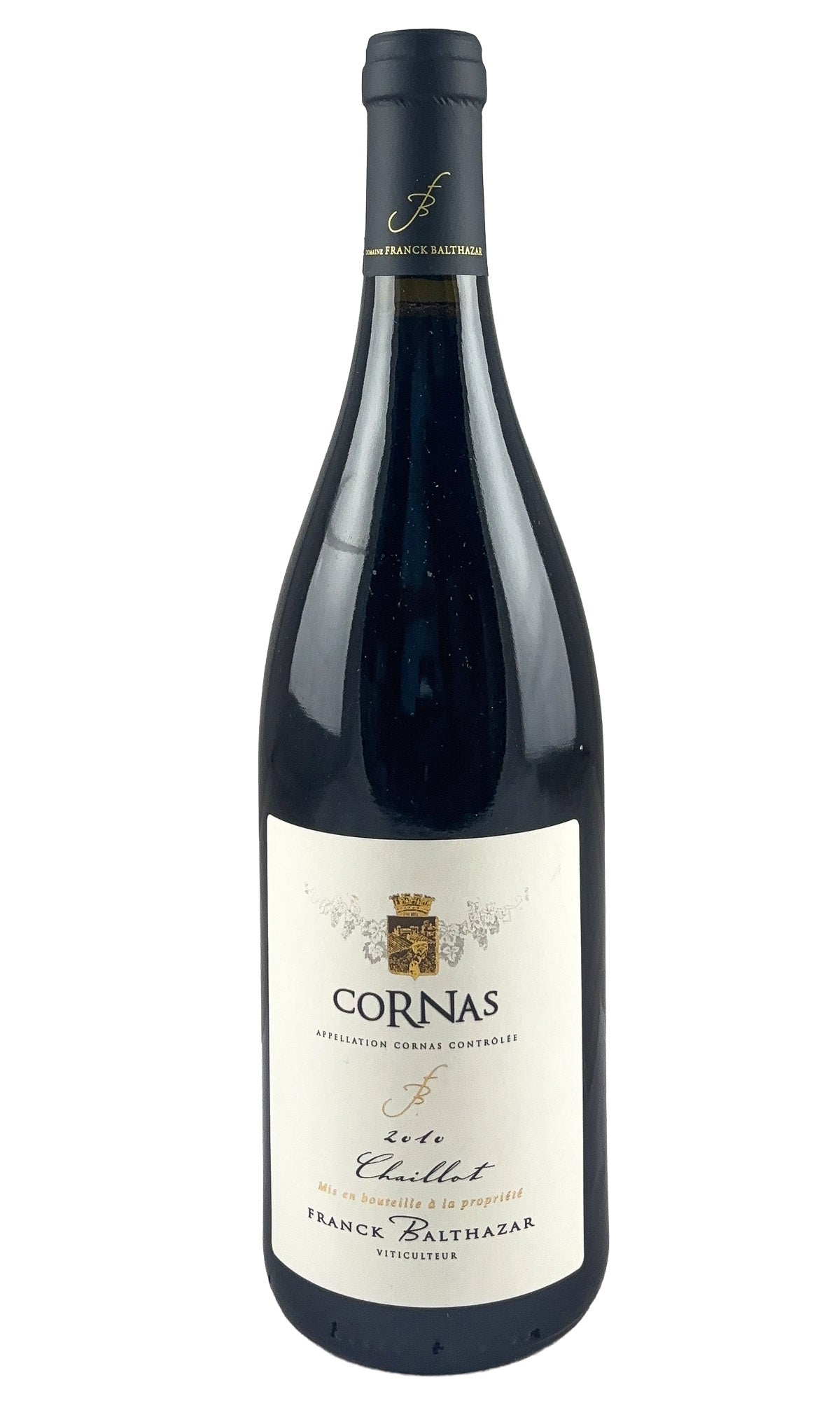 Bottle of Franck Balthazar, Cornas Chaillots, 2010 - Red Wine - Flatiron Wines & Spirits - New York