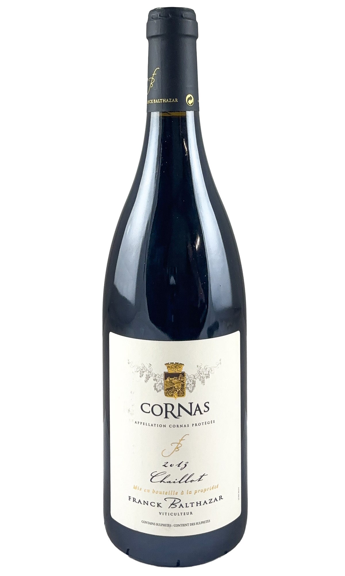 Bottle of Franck Balthazar, Cornas Chaillots, 2013 - Red Wine - Flatiron Wines & Spirits - New York