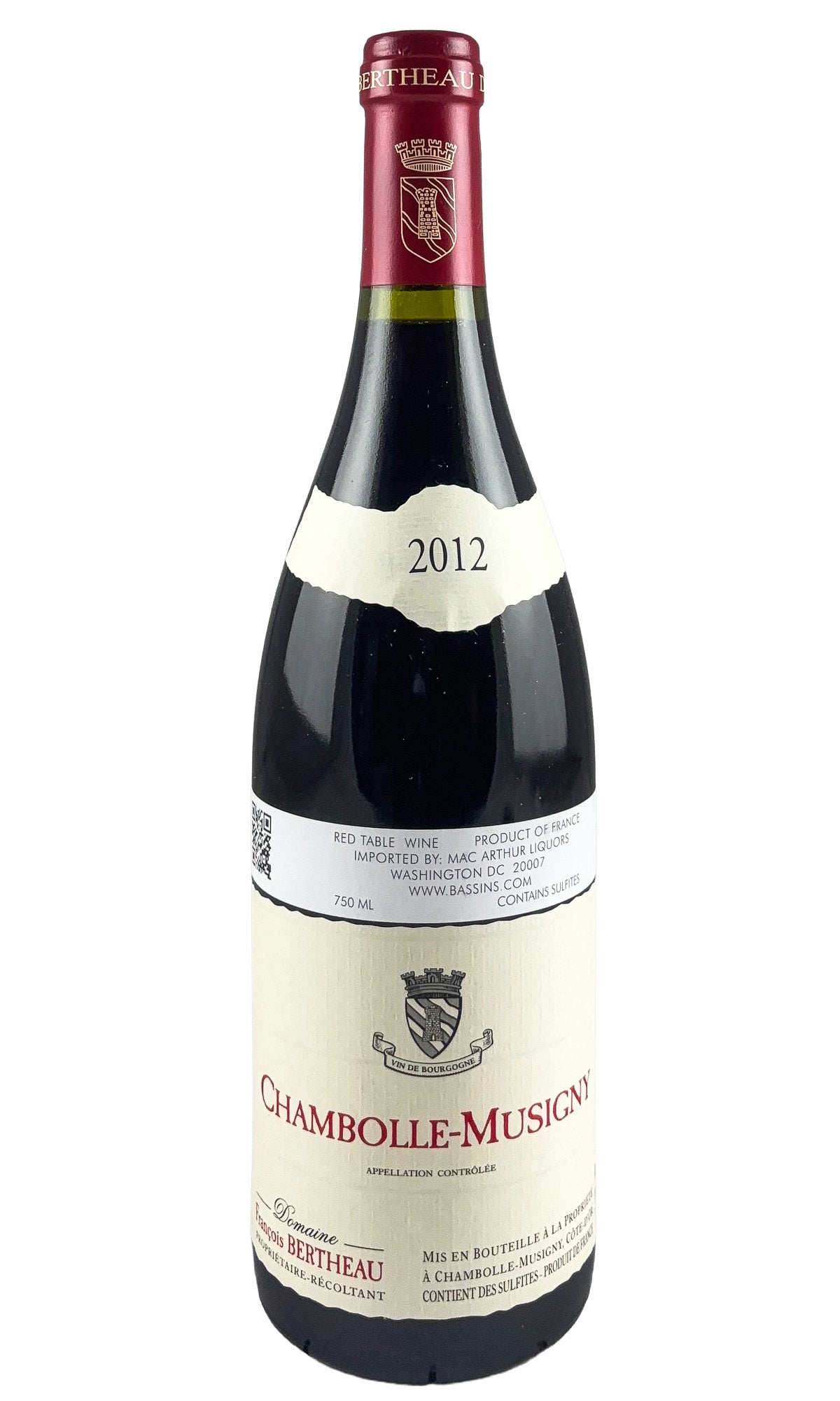 Bottle of Francois Bertheau, Chambolle-Musigny 1er Cru, 2012 - Red Wine - Flatiron Wines & Spirits - New York