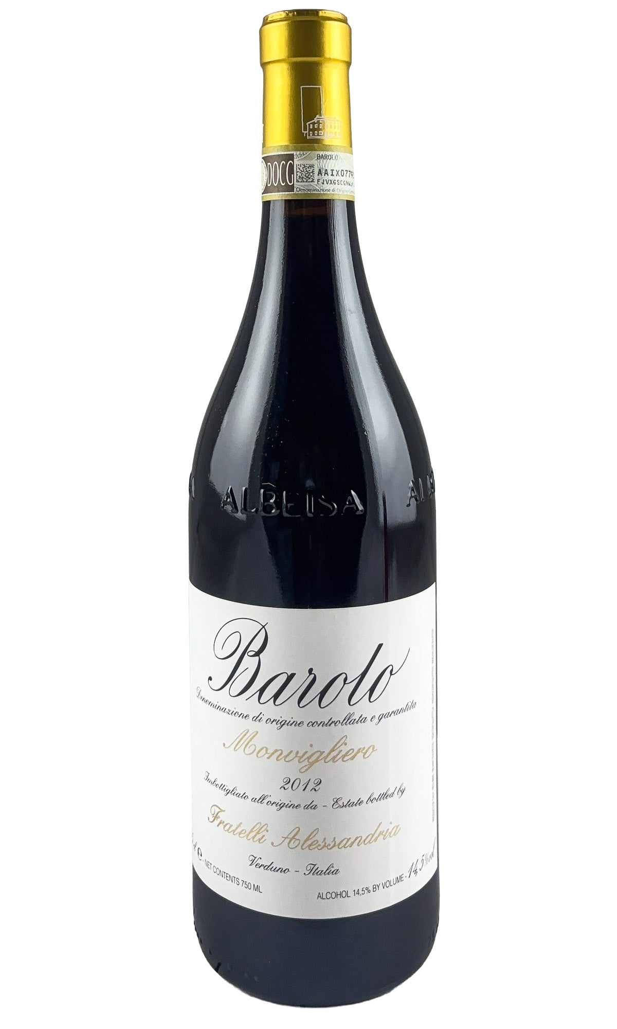 Bottle of Fratelli Alessandria, Barolo Monvigliero, 2012 - Red Wine - Flatiron Wines & Spirits - New York